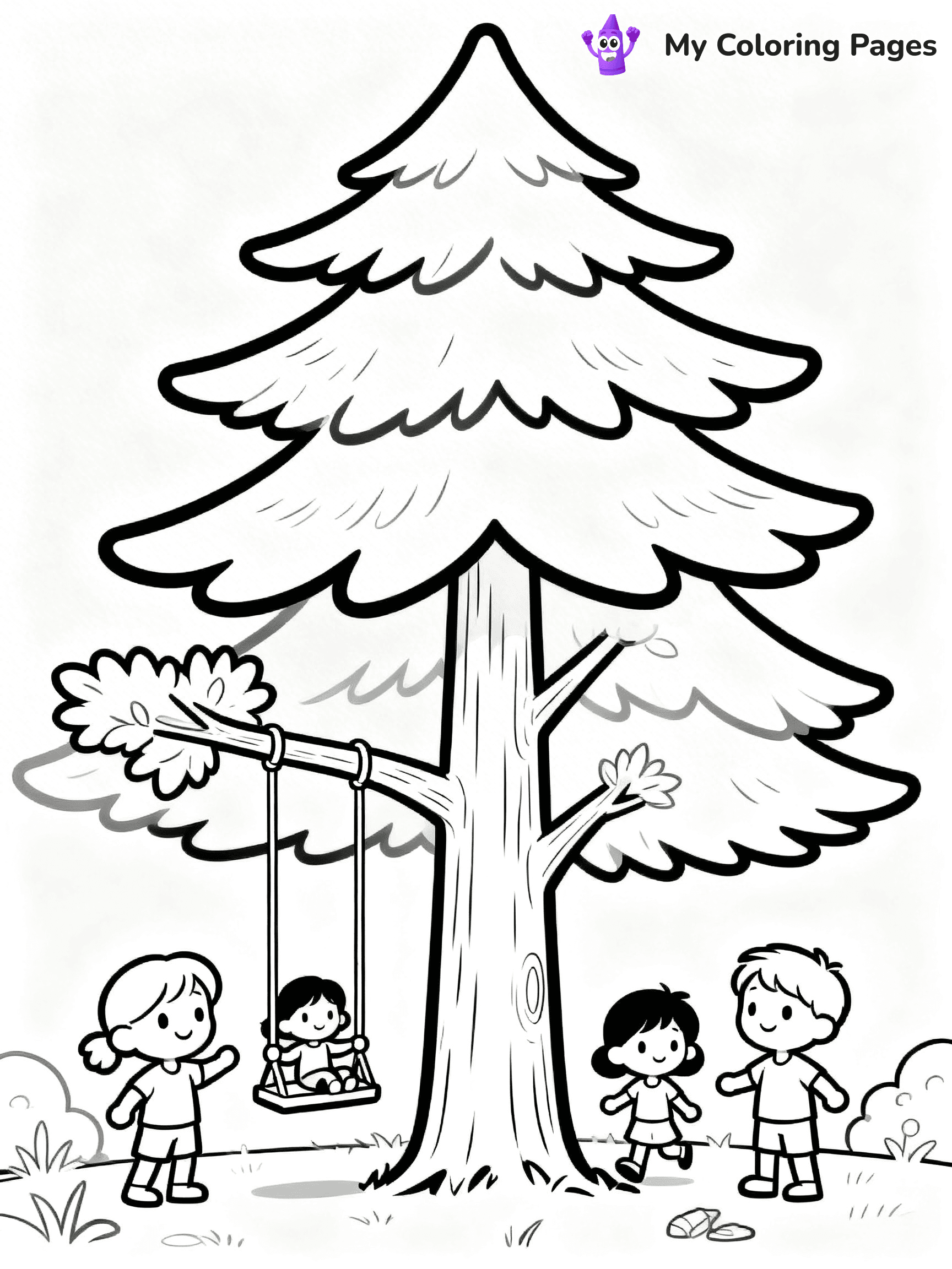 Pine Tree Coloring Pages - 86