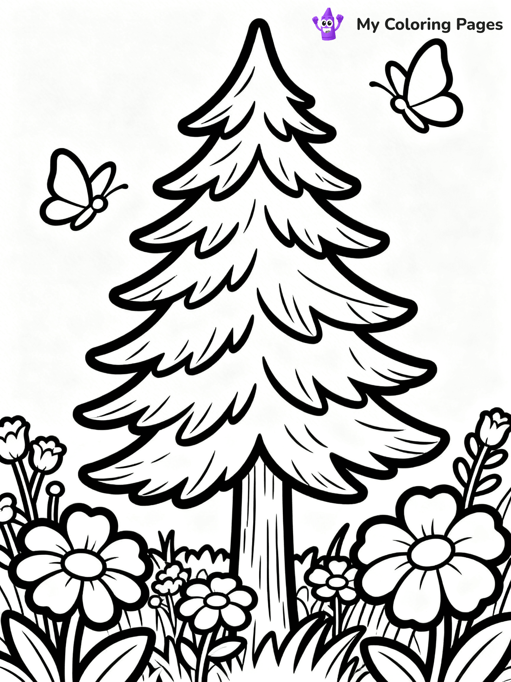 Pine Tree Coloring Pages - 80