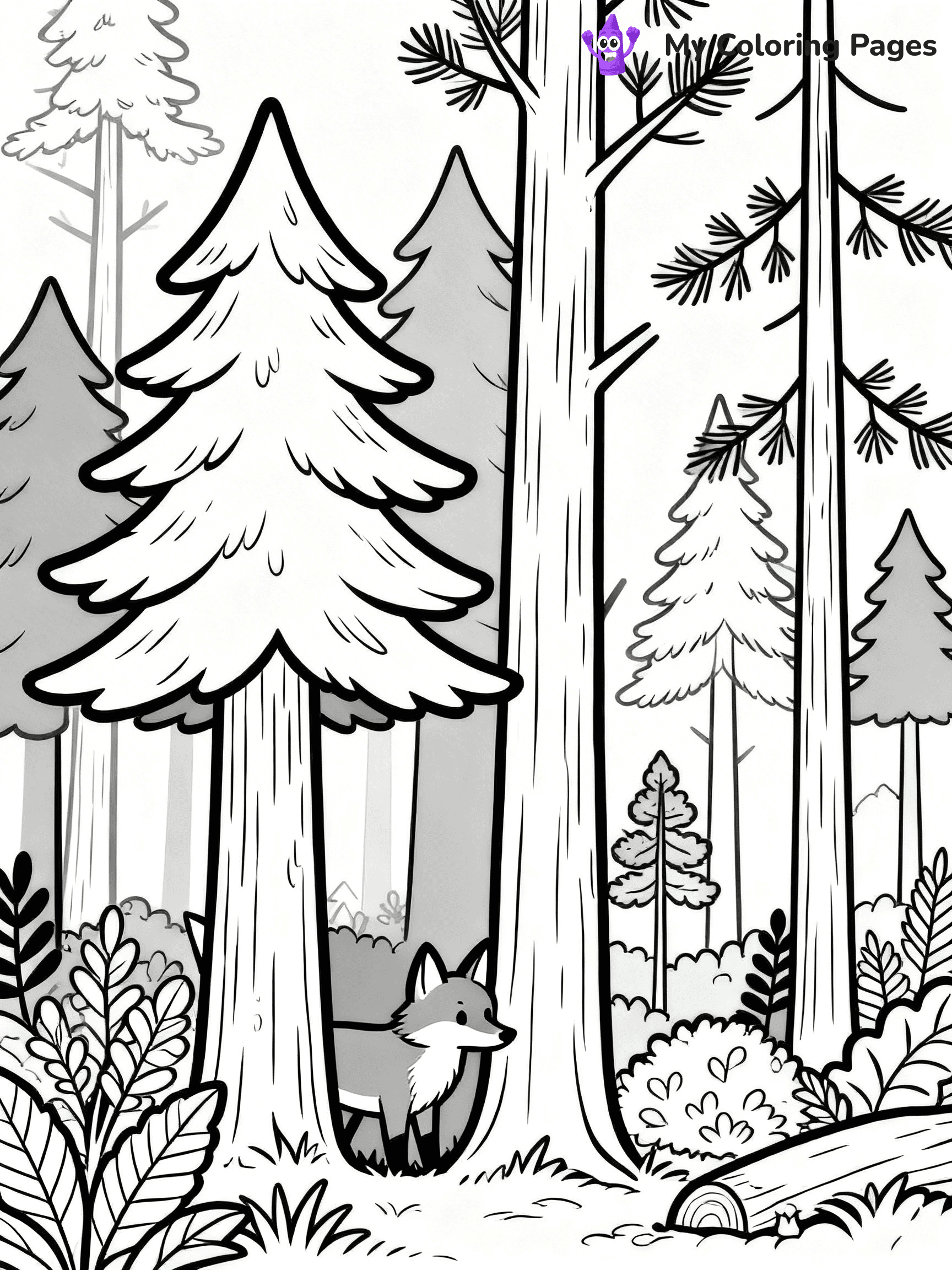 Pine Tree Coloring Pages - 77