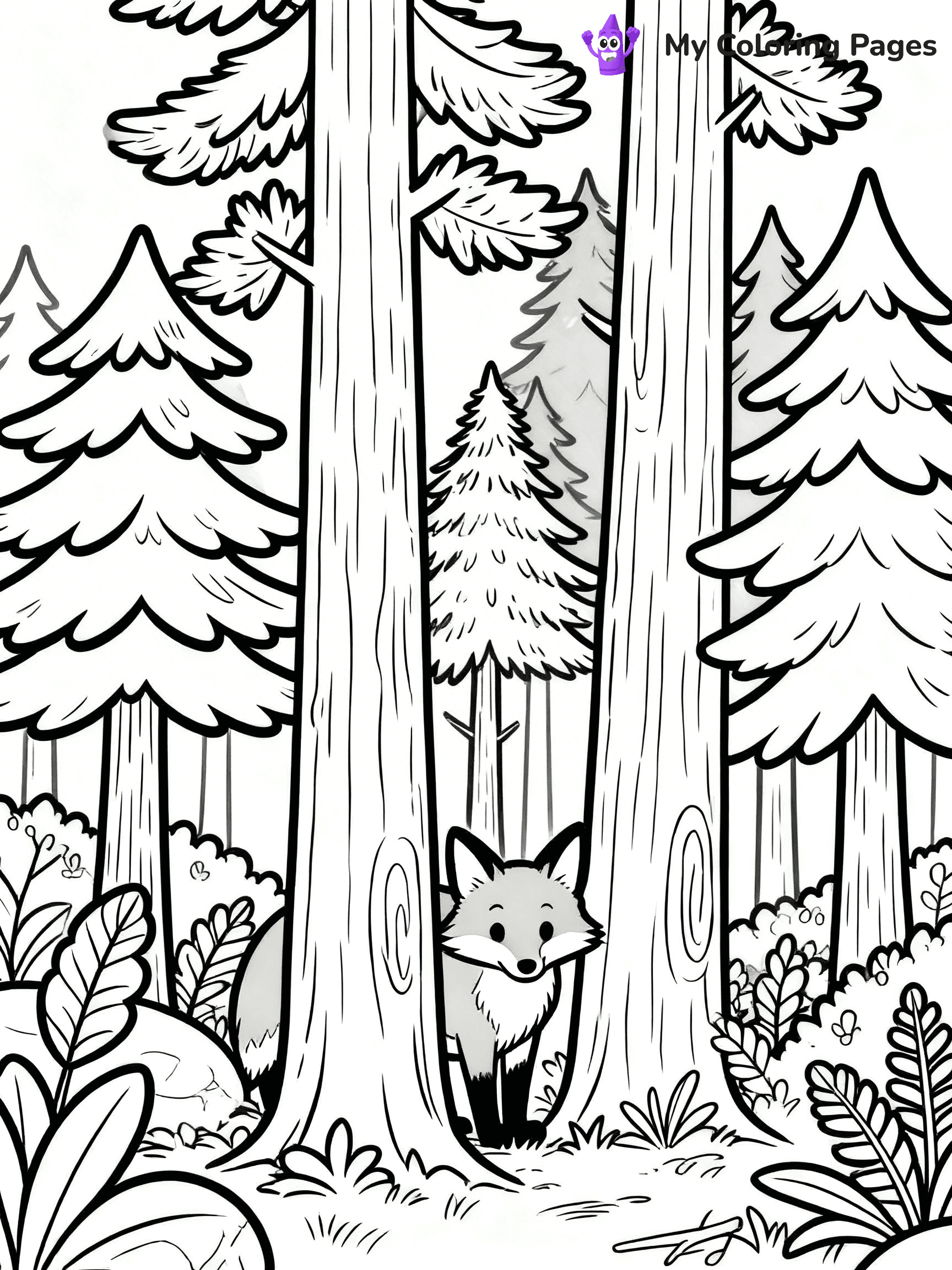 Pine Tree Coloring Pages - 76
