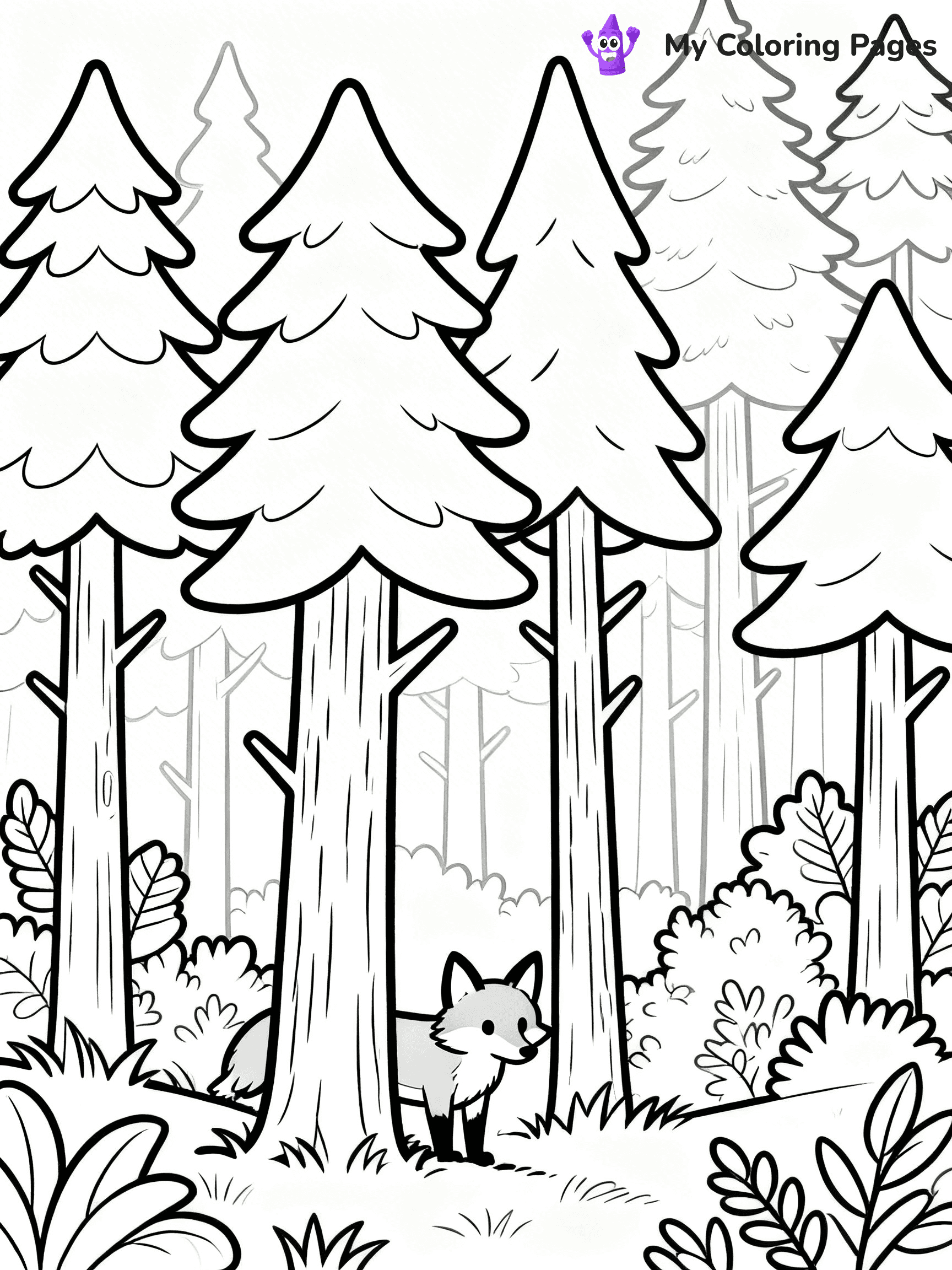 Pine Tree Coloring Pages - 75