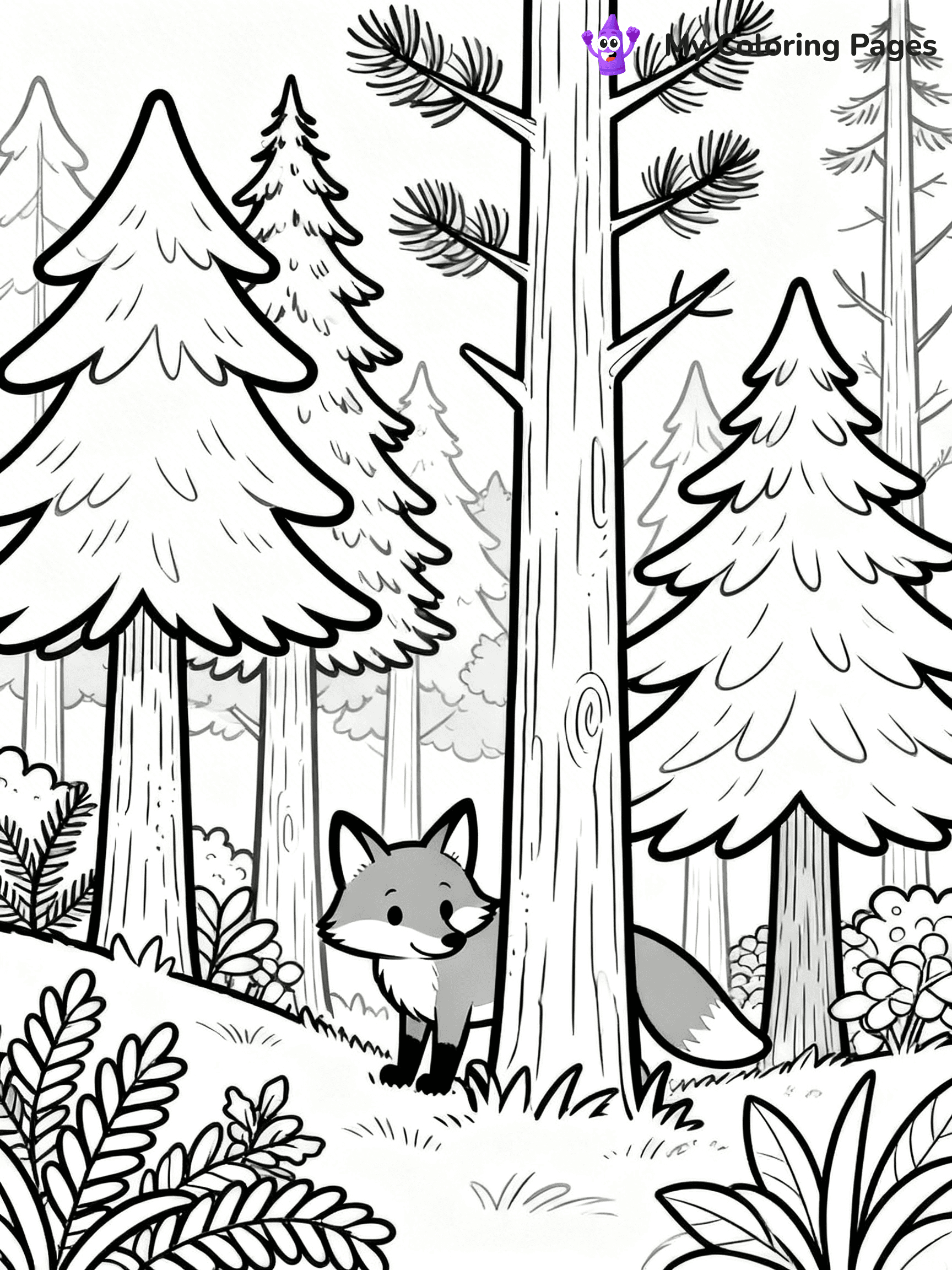 Pine Tree Coloring Pages - 74