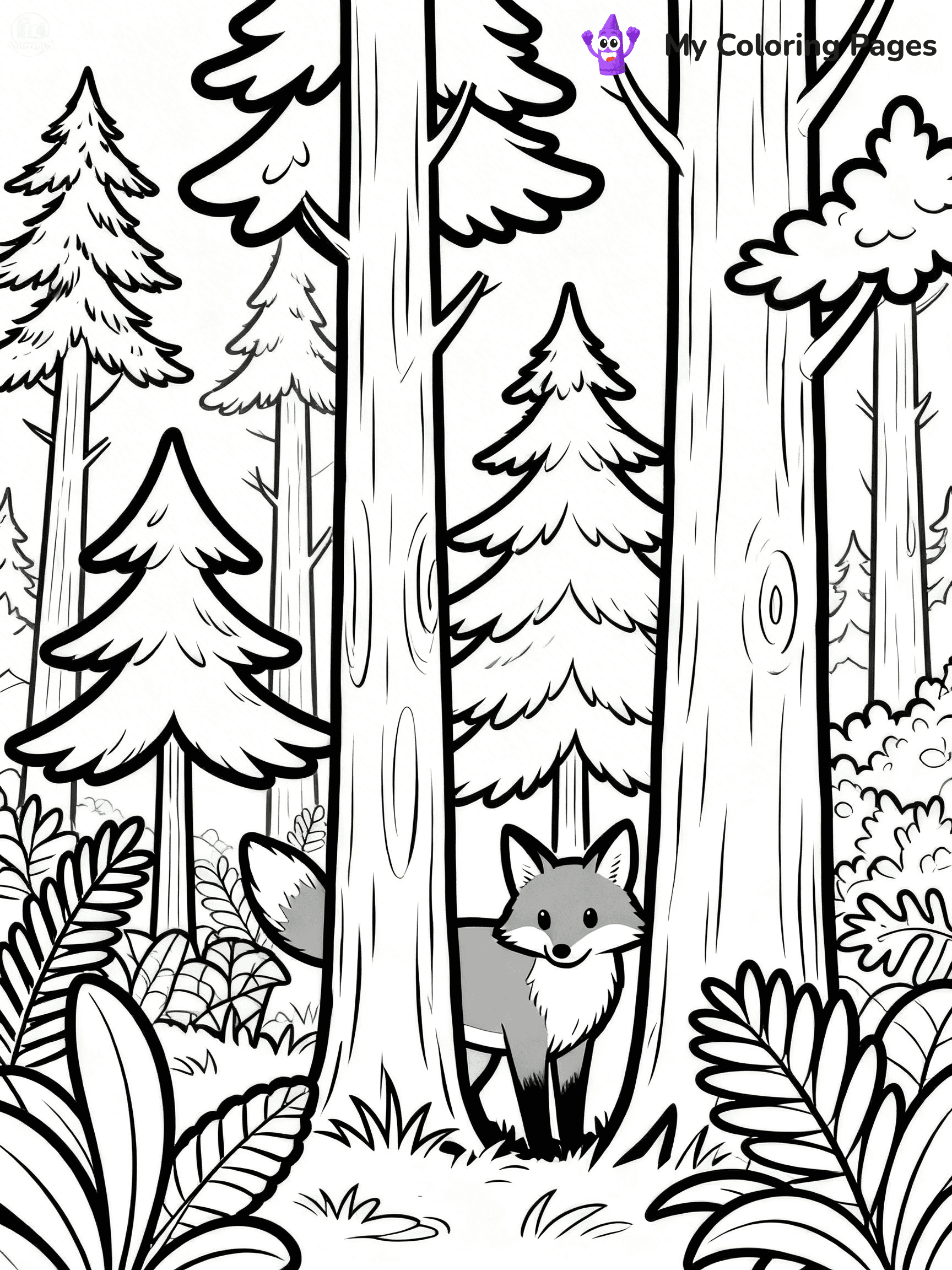 Pine Tree Coloring Pages - 72