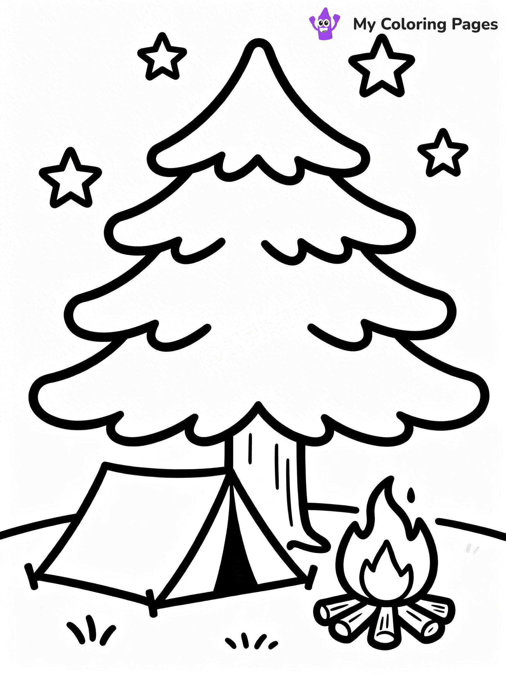 Pine Tree Coloring Pages - 57