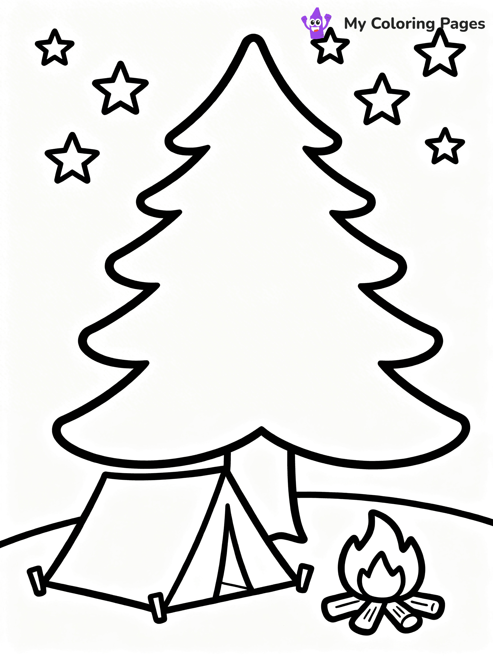 Pine Tree Coloring Pages - 56