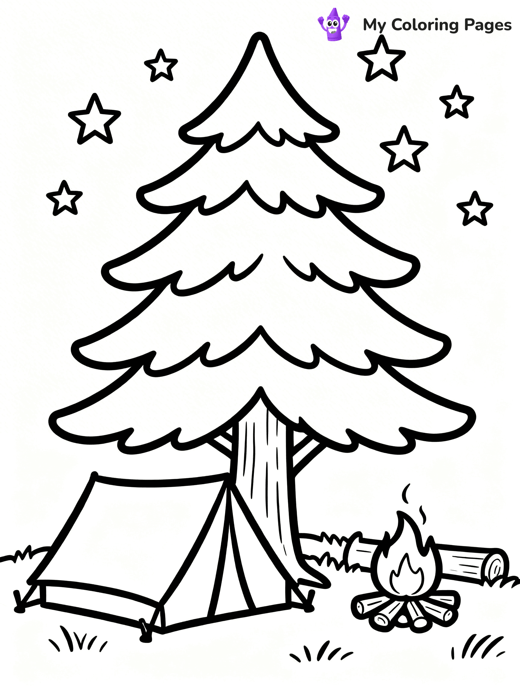 Pine Tree Coloring Pages - 54
