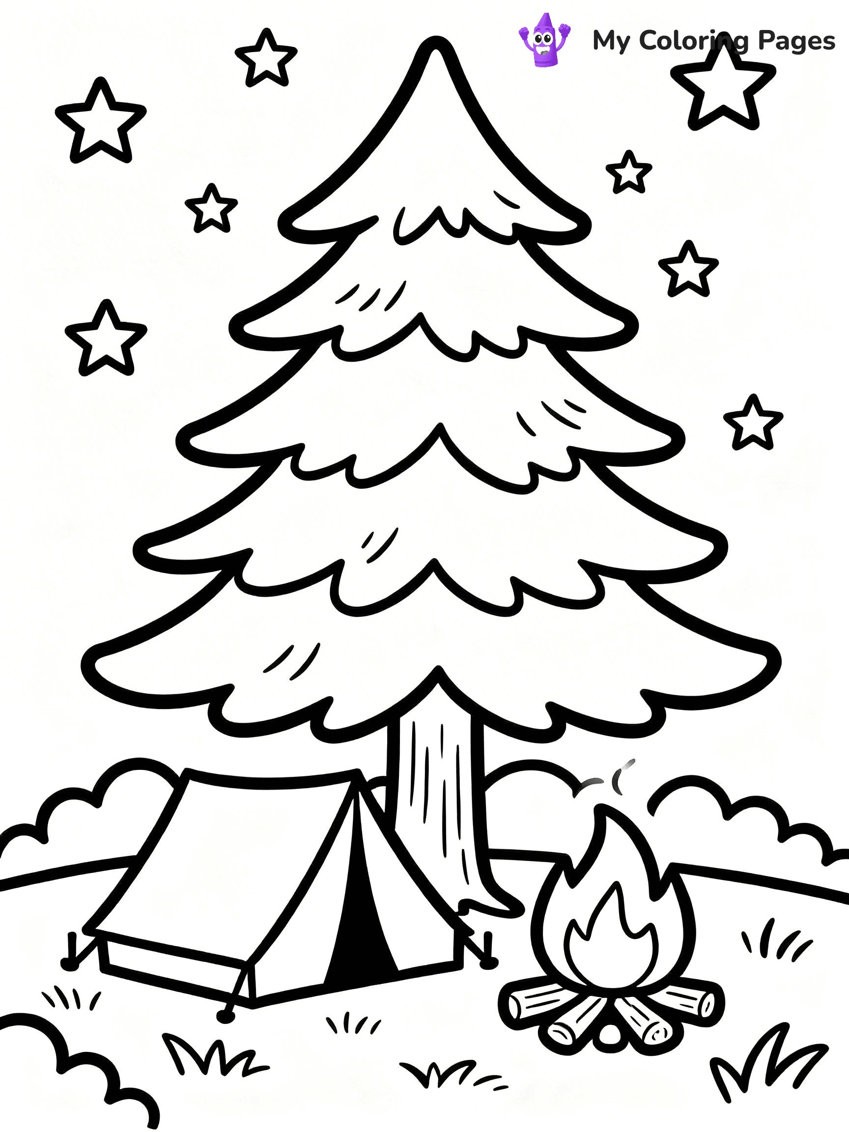 Pine Tree Coloring Pages - 53