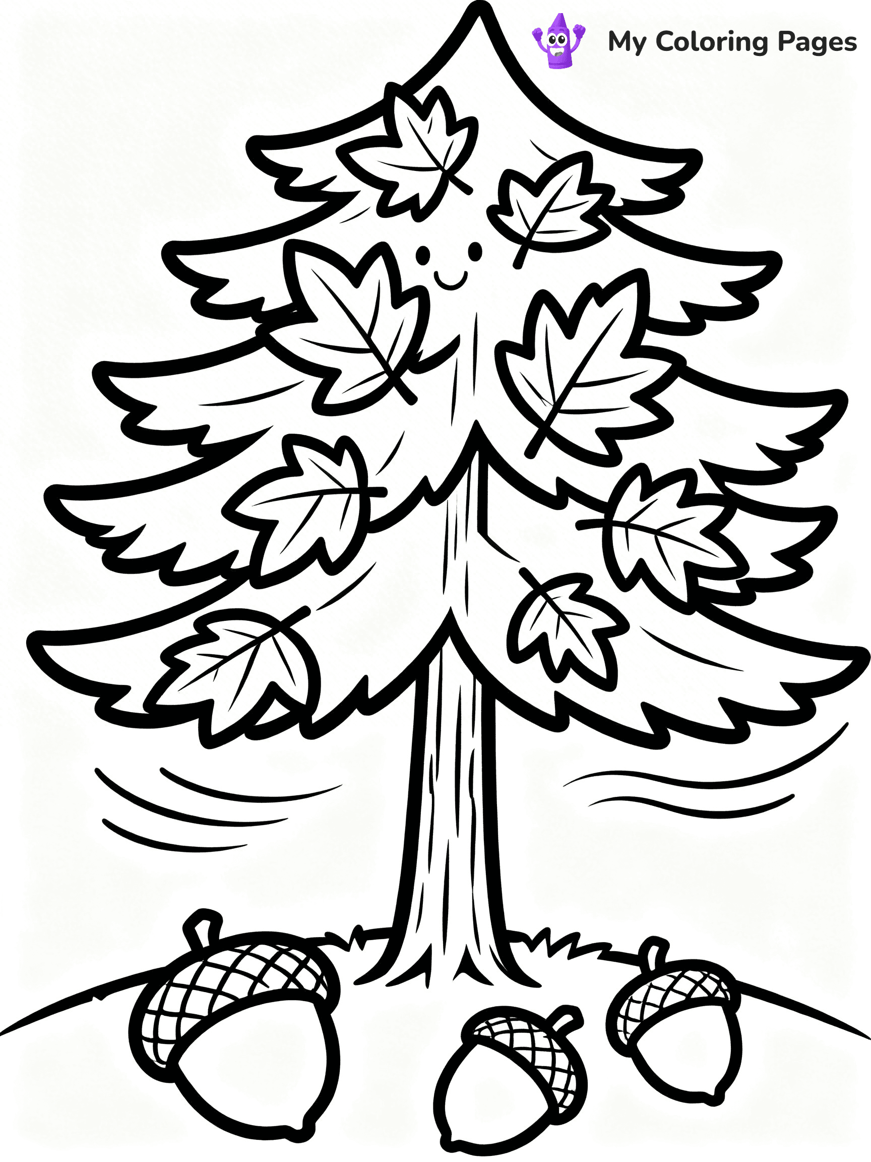 Pine Tree Coloring Pages - 45