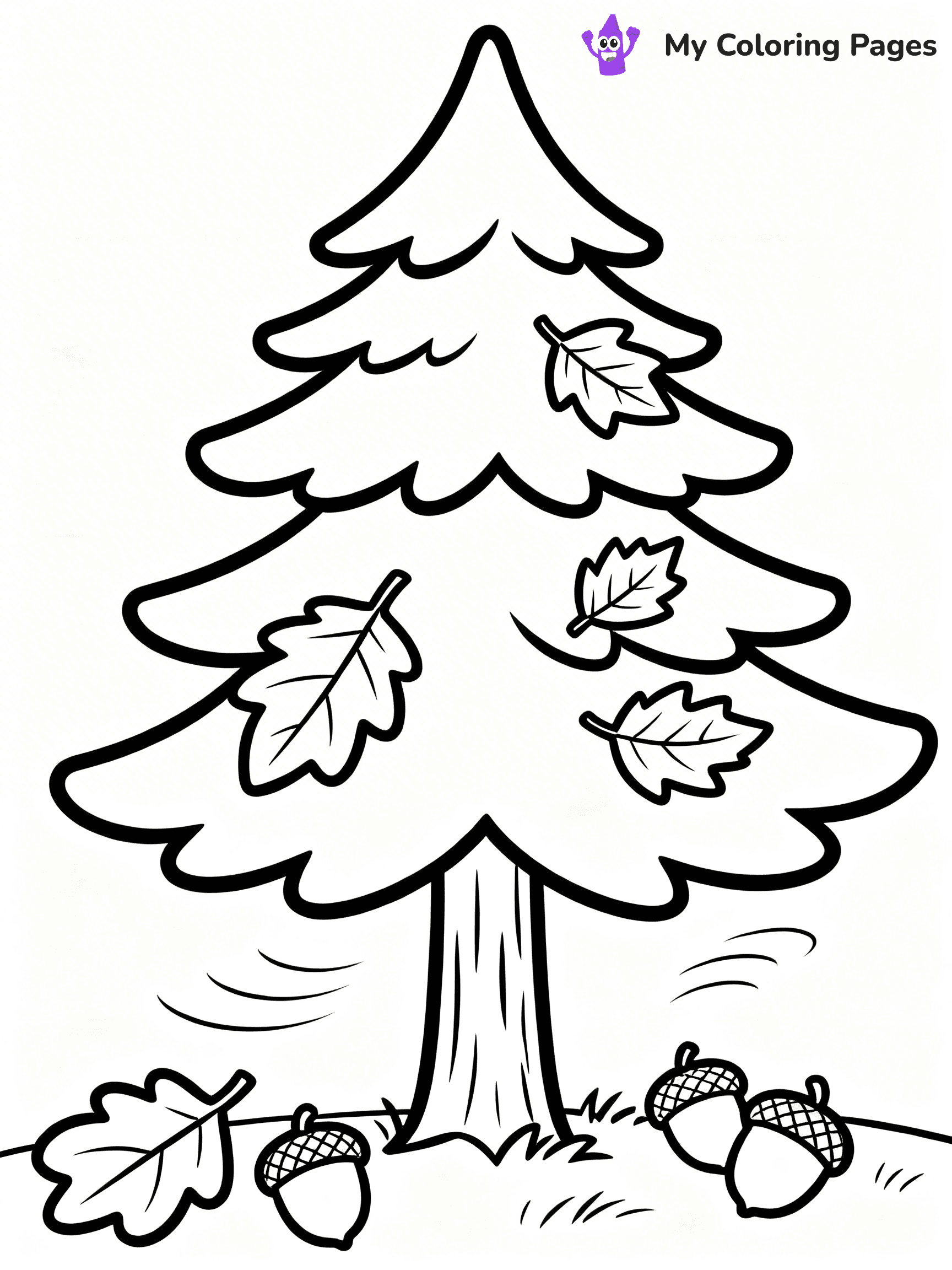 Pine Tree Coloring Pages - 43