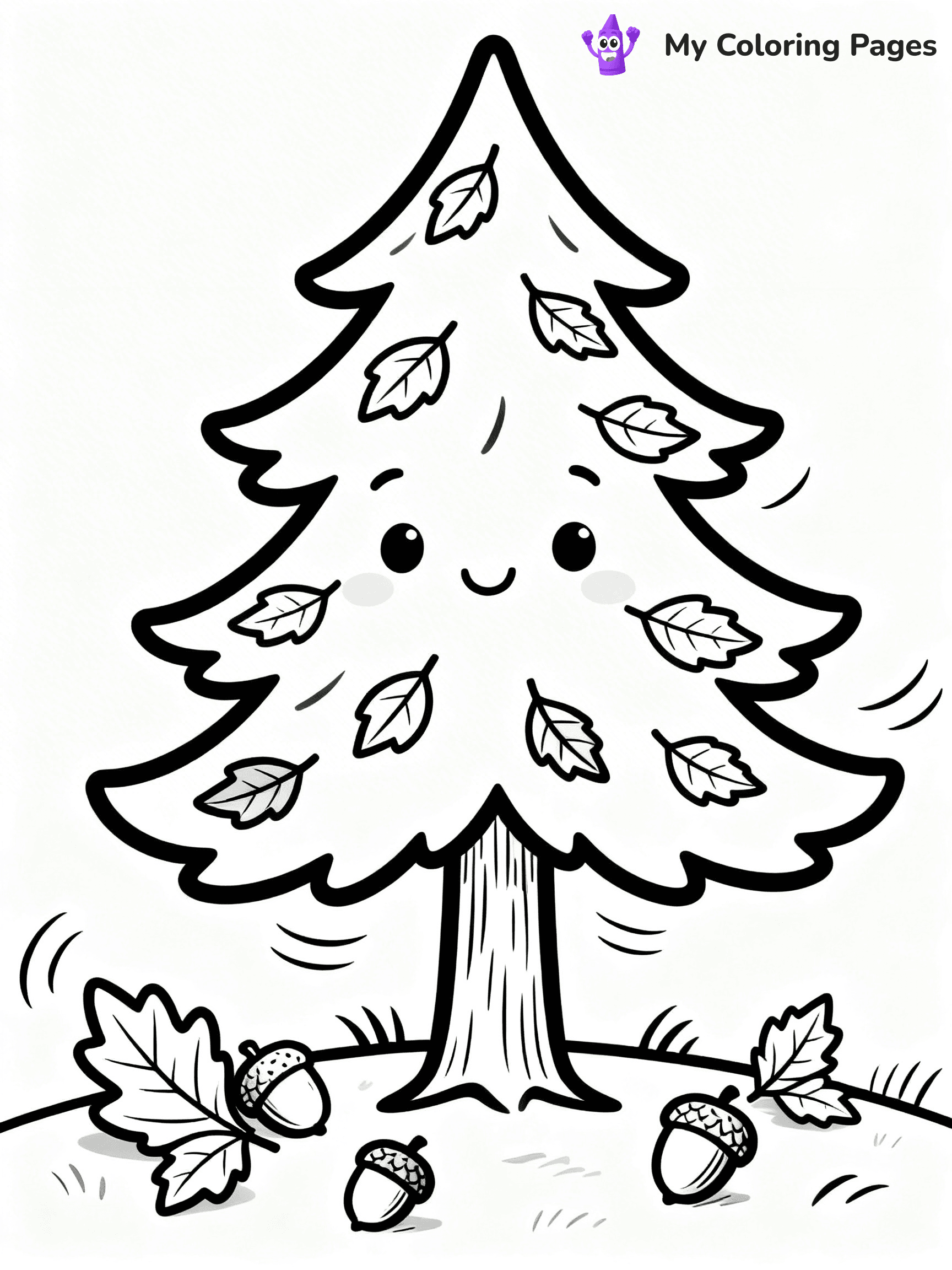 Pine Tree Coloring Pages - 42