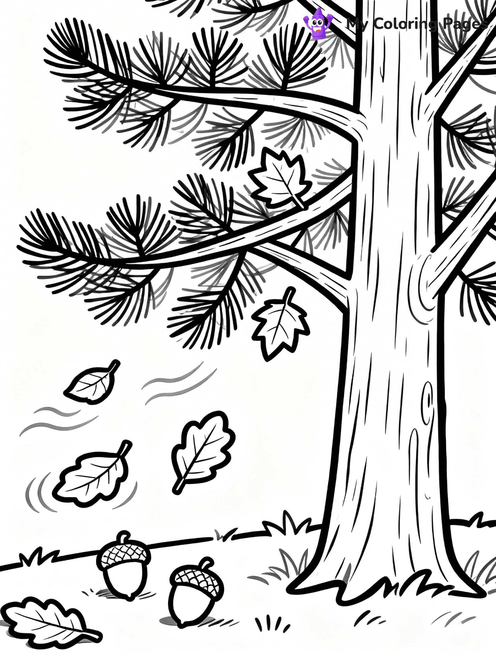 Pine Tree Coloring Pages - 40