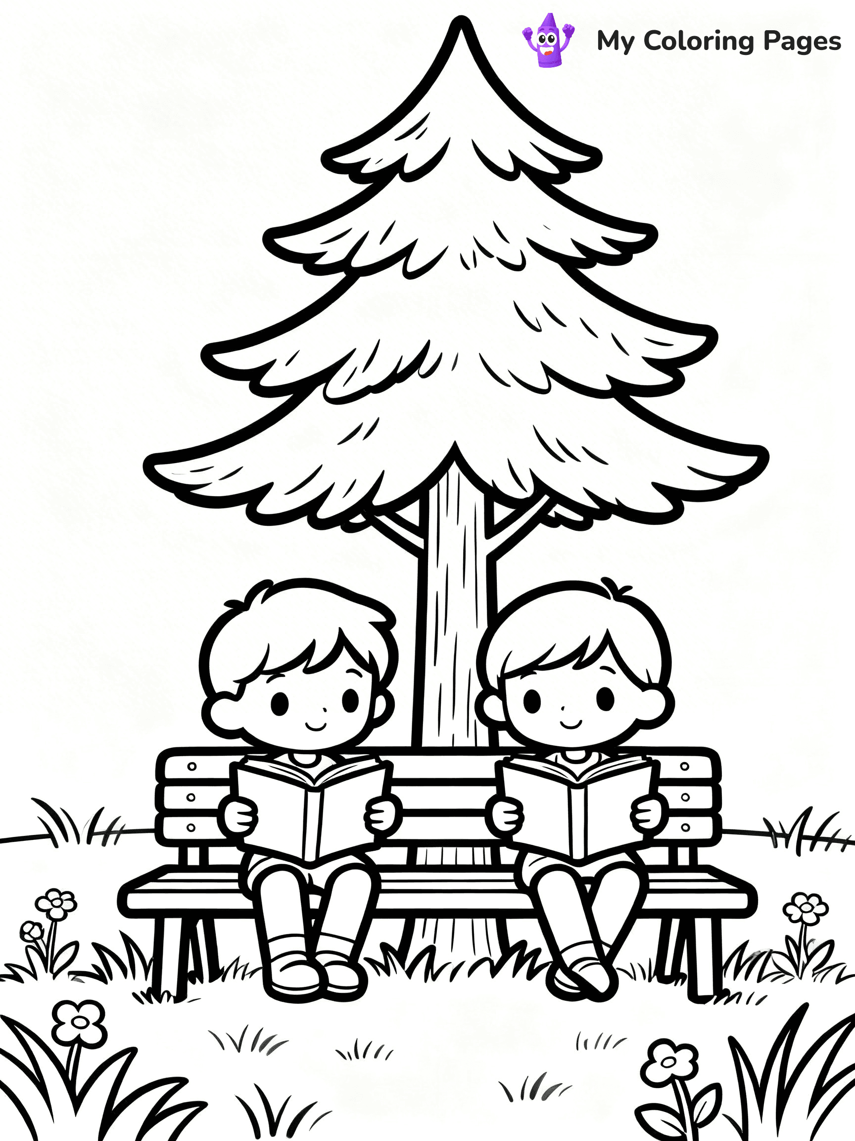 Pine Tree Coloring Pages - 39