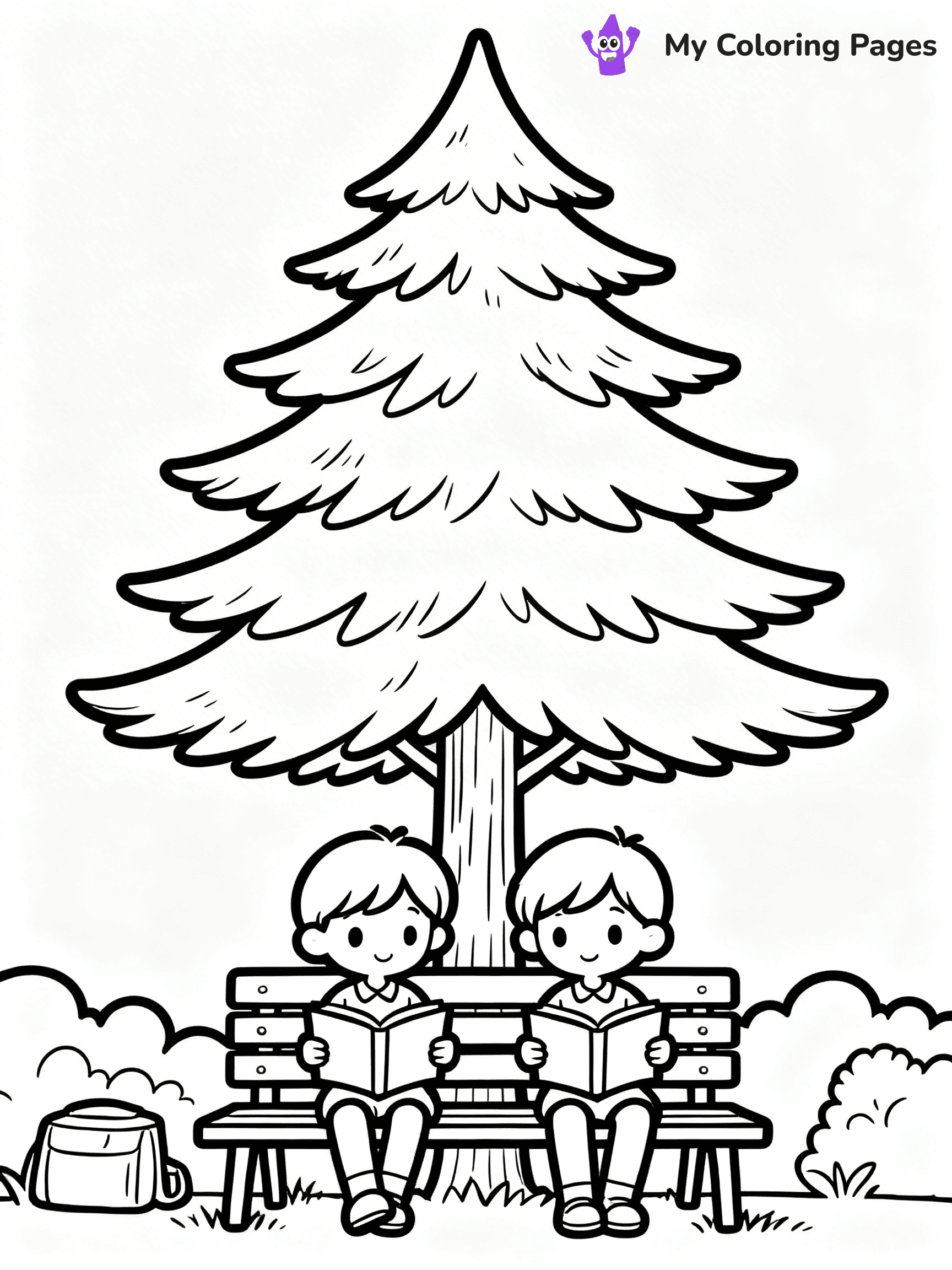 Pine Tree Coloring Pages - 38
