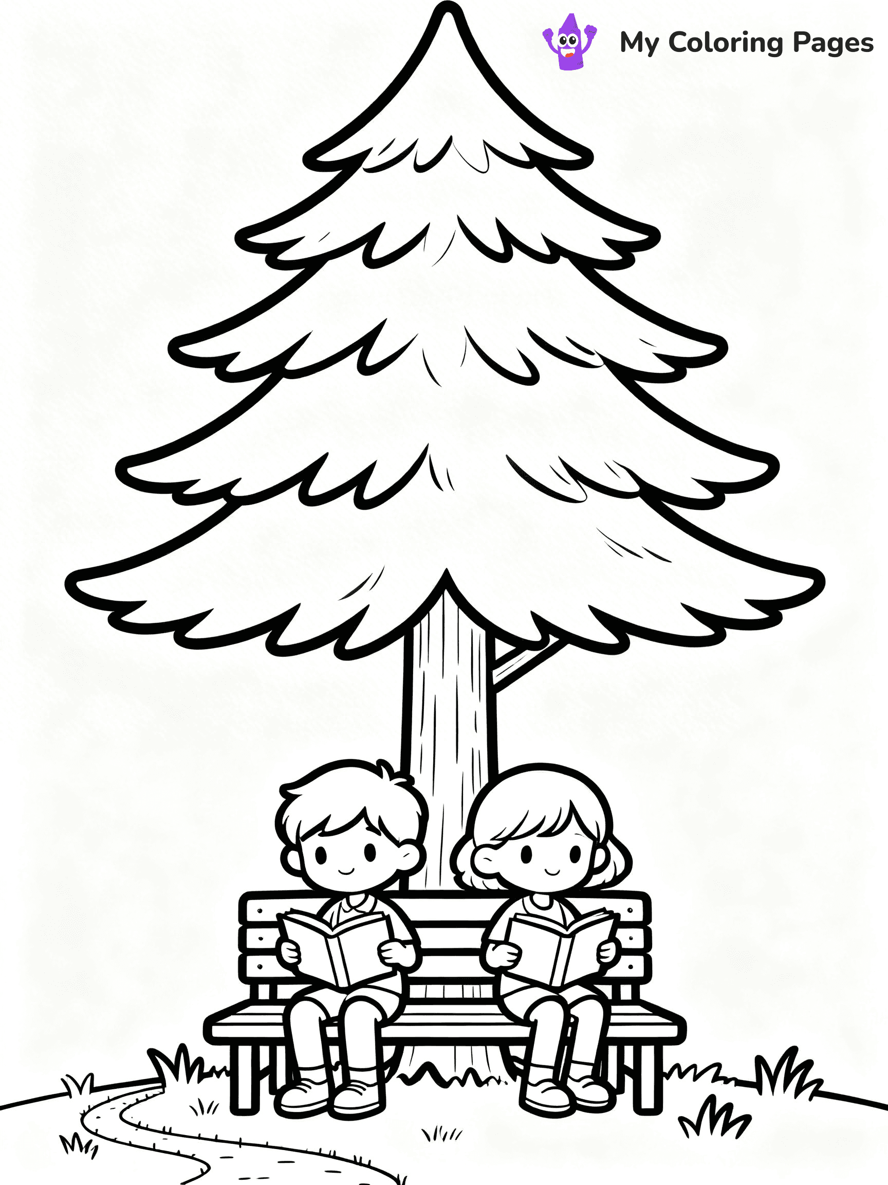 Pine Tree Coloring Pages - 37