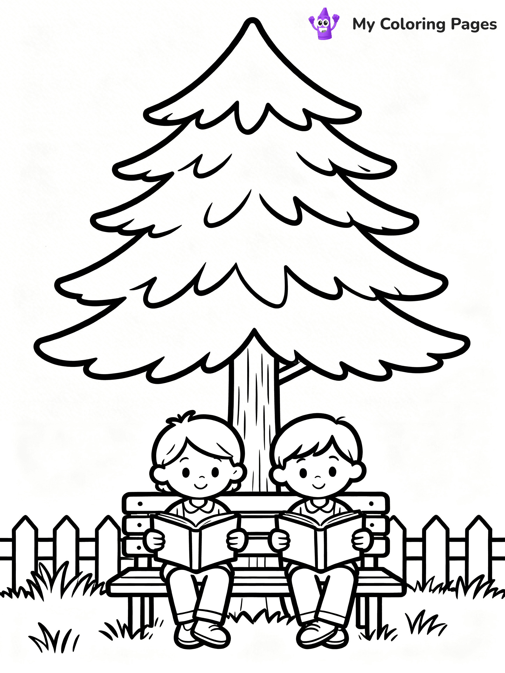 Pine Tree Coloring Pages - 35