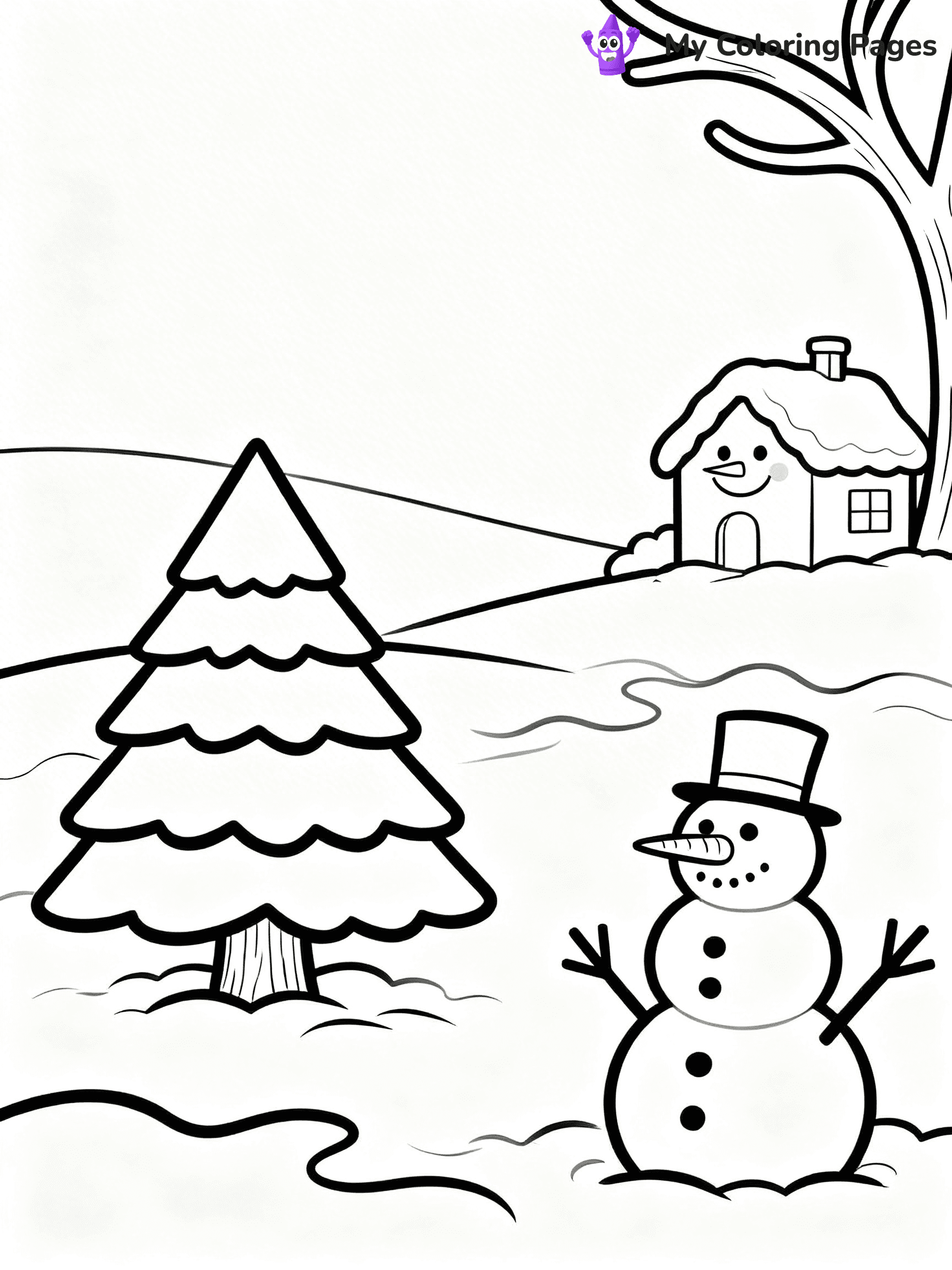Pine Tree Coloring Pages - 27