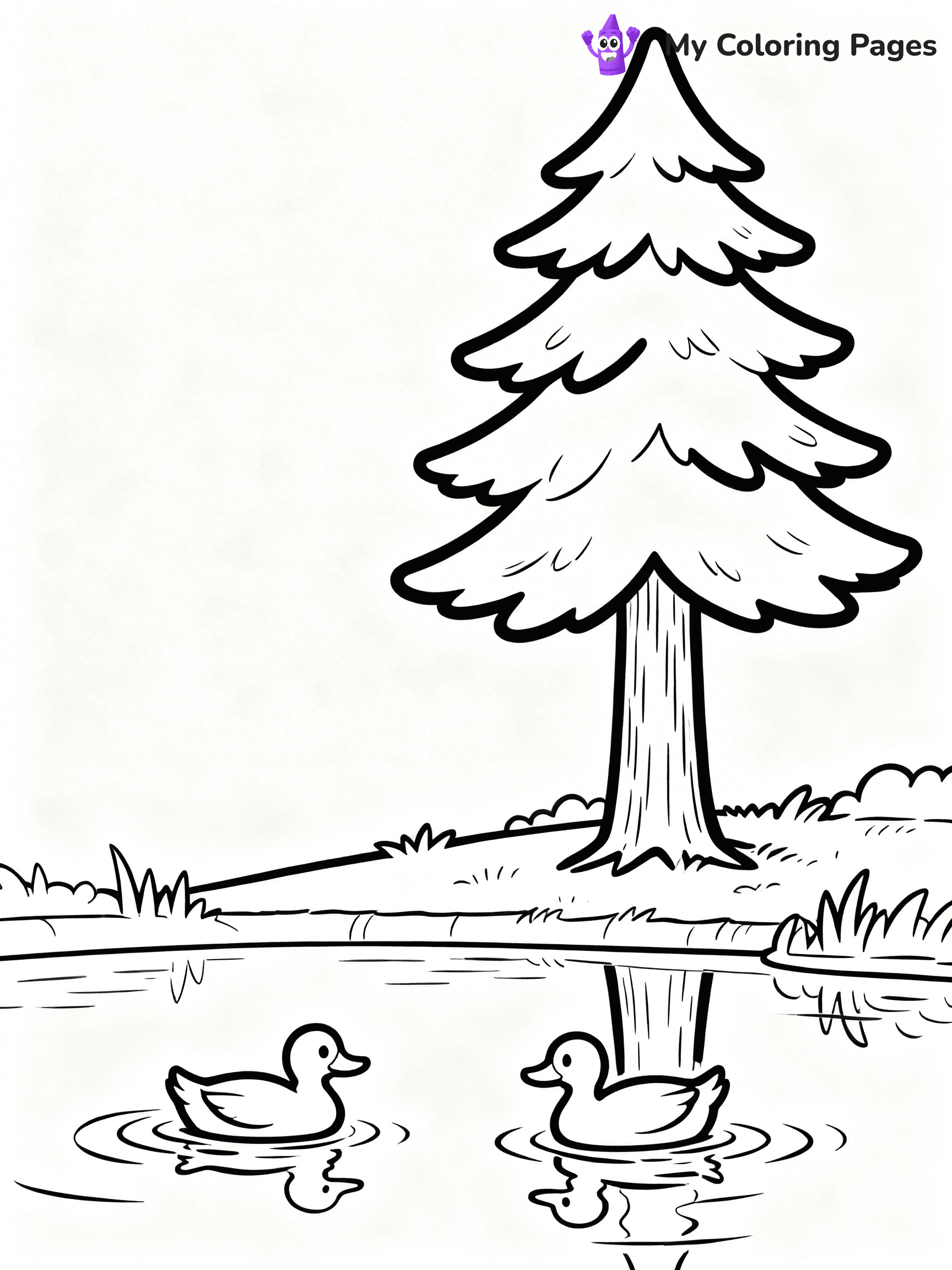 Pine Tree Coloring Pages - 25