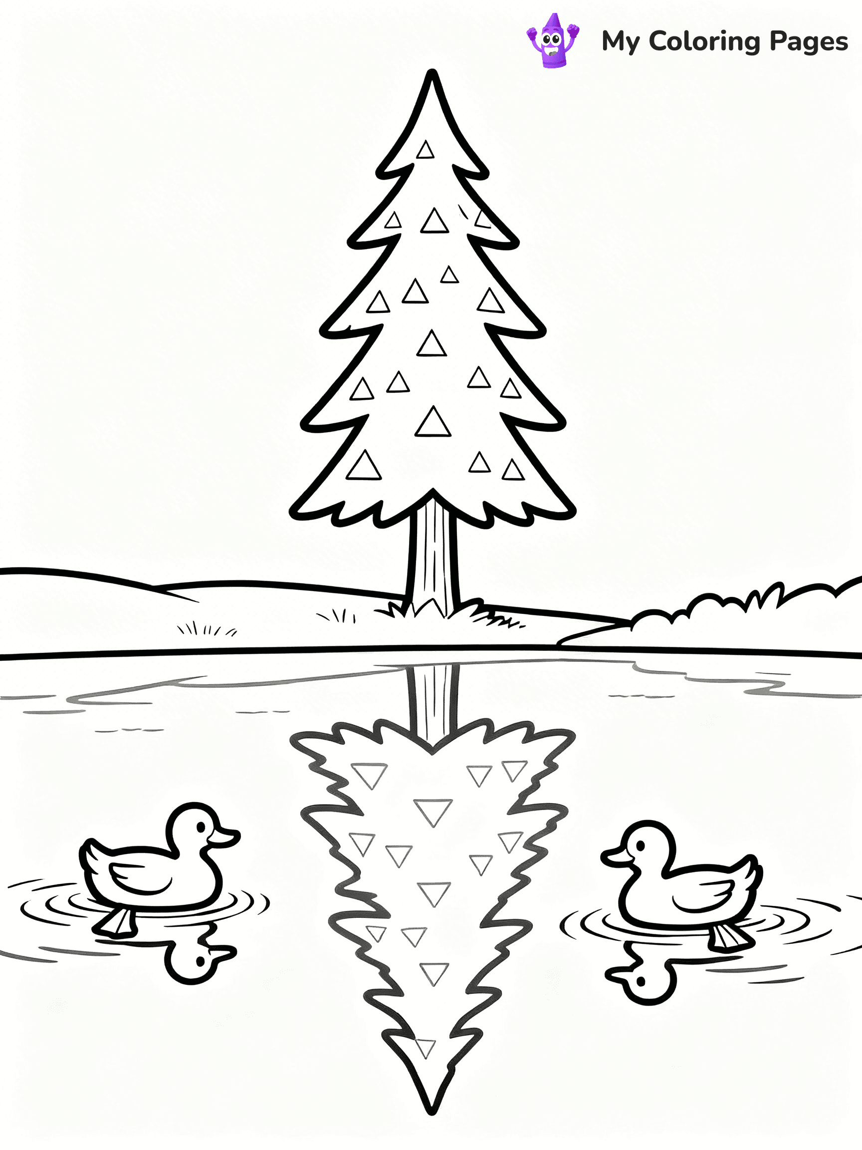Pine Tree Coloring Pages - 22