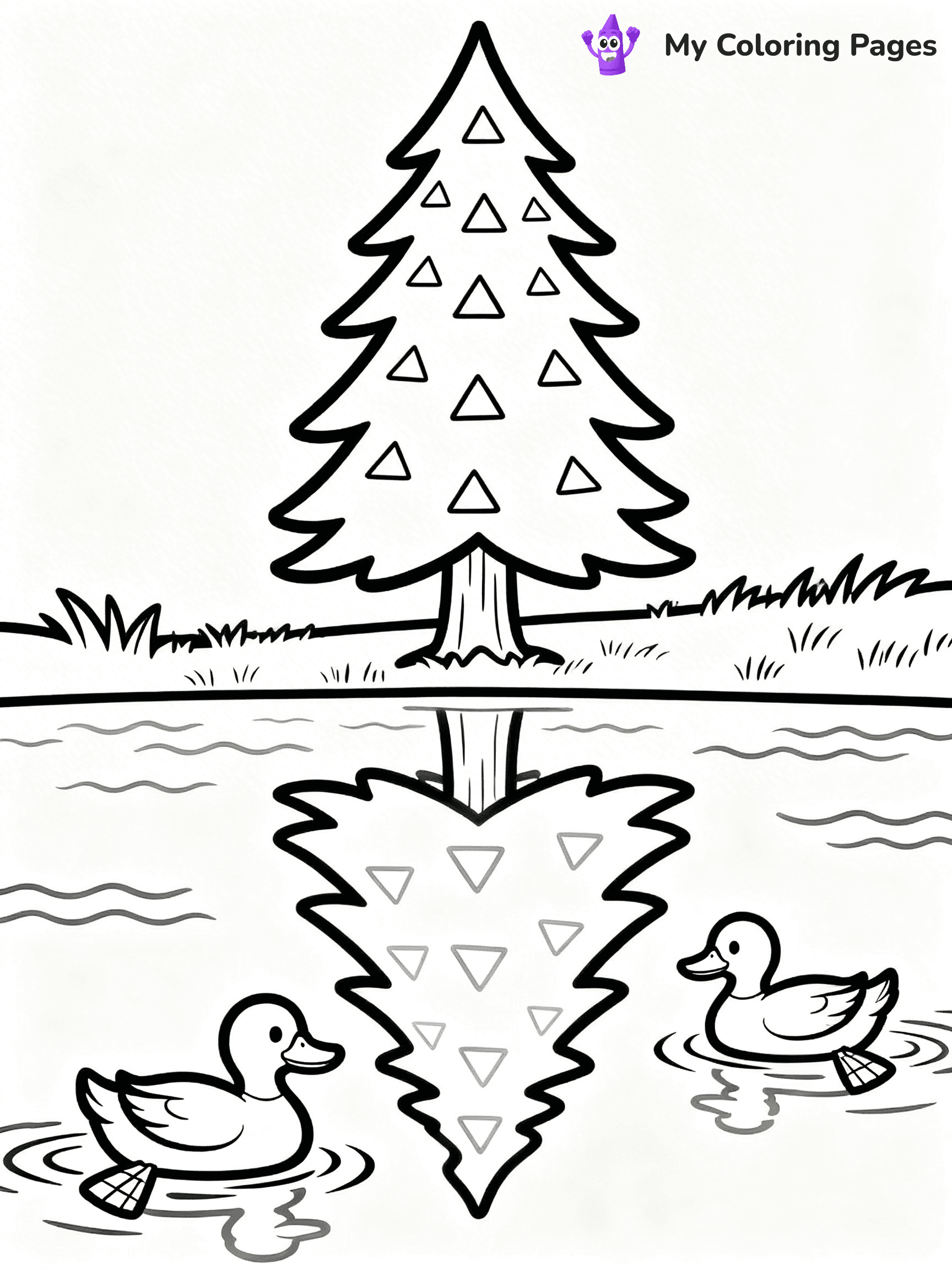 Pine Tree Coloring Pages - 21