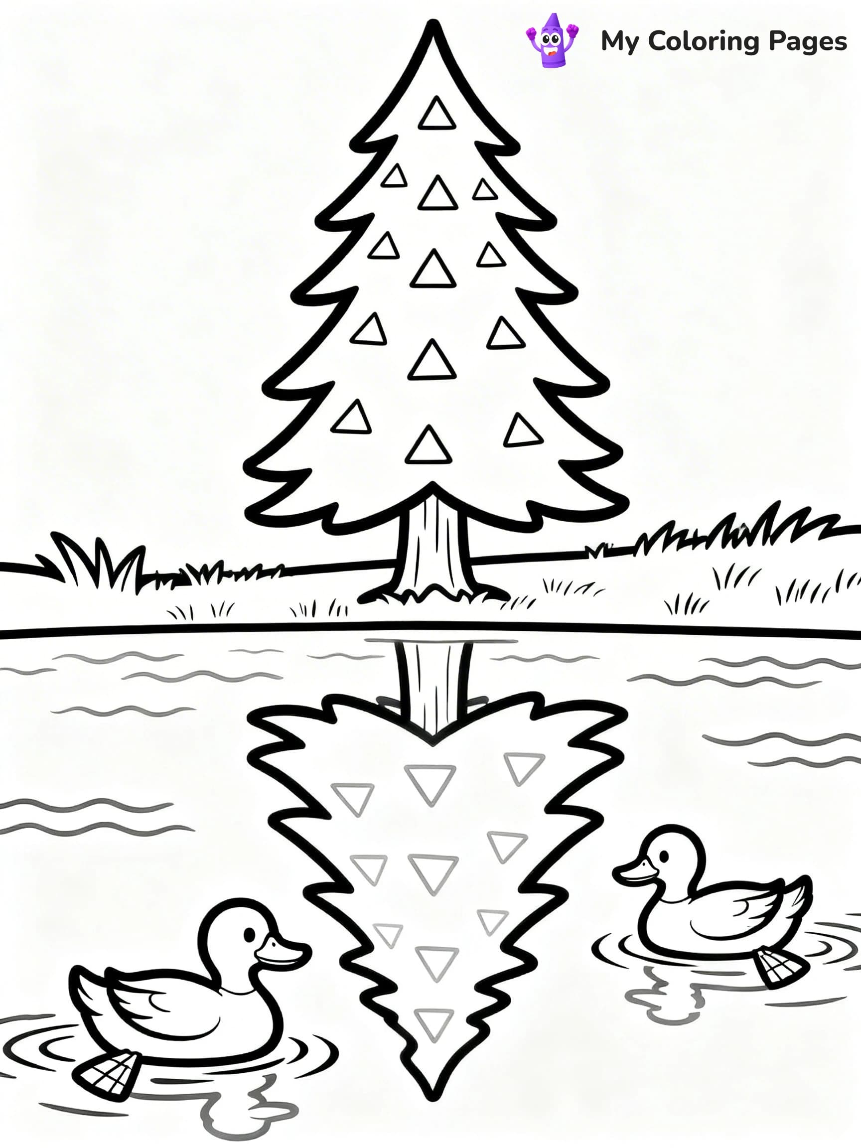 Pine Tree Coloring Pages - 21