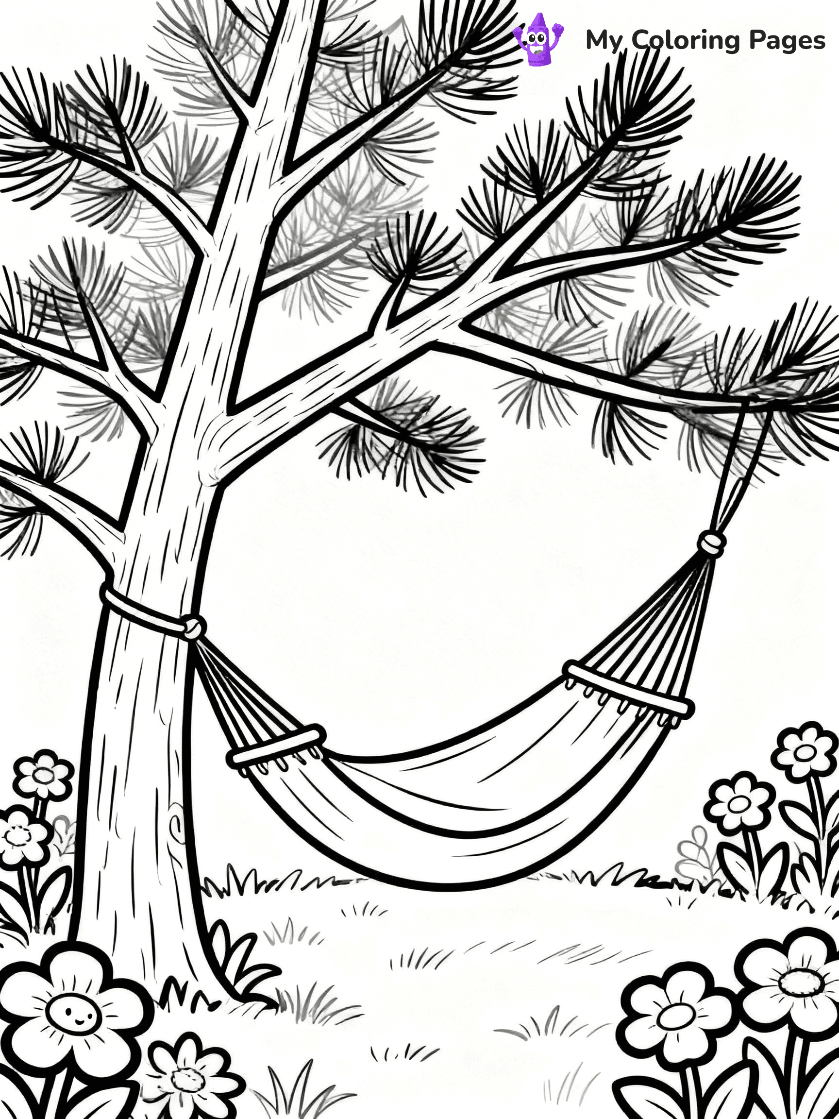 Pine Tree Coloring Pages - 15