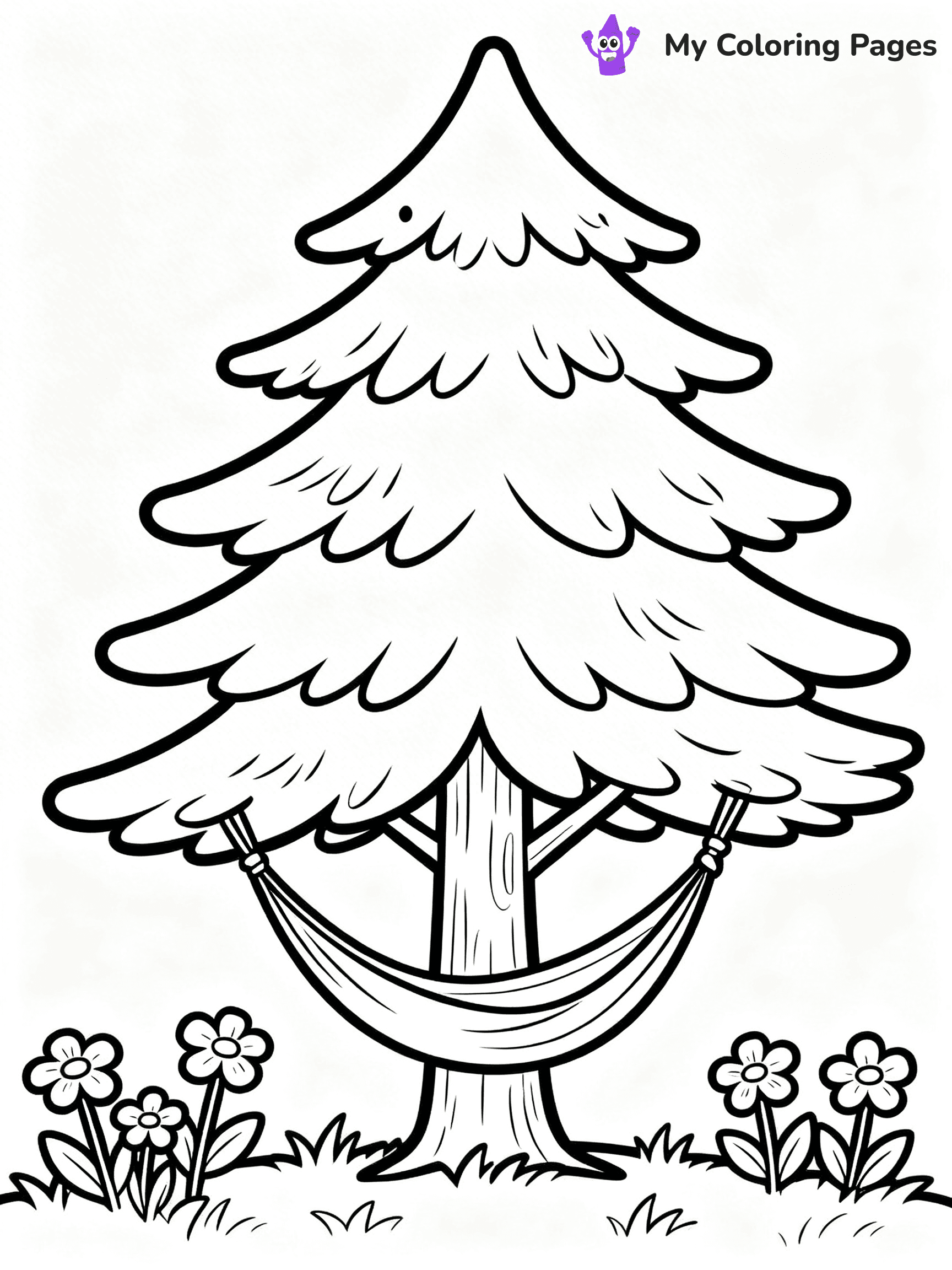 Pine Tree Coloring Pages - 14