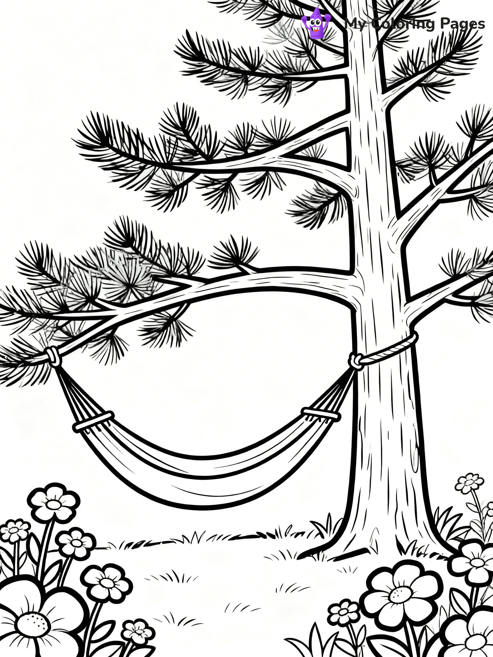 Pine Tree Coloring Pages - 13