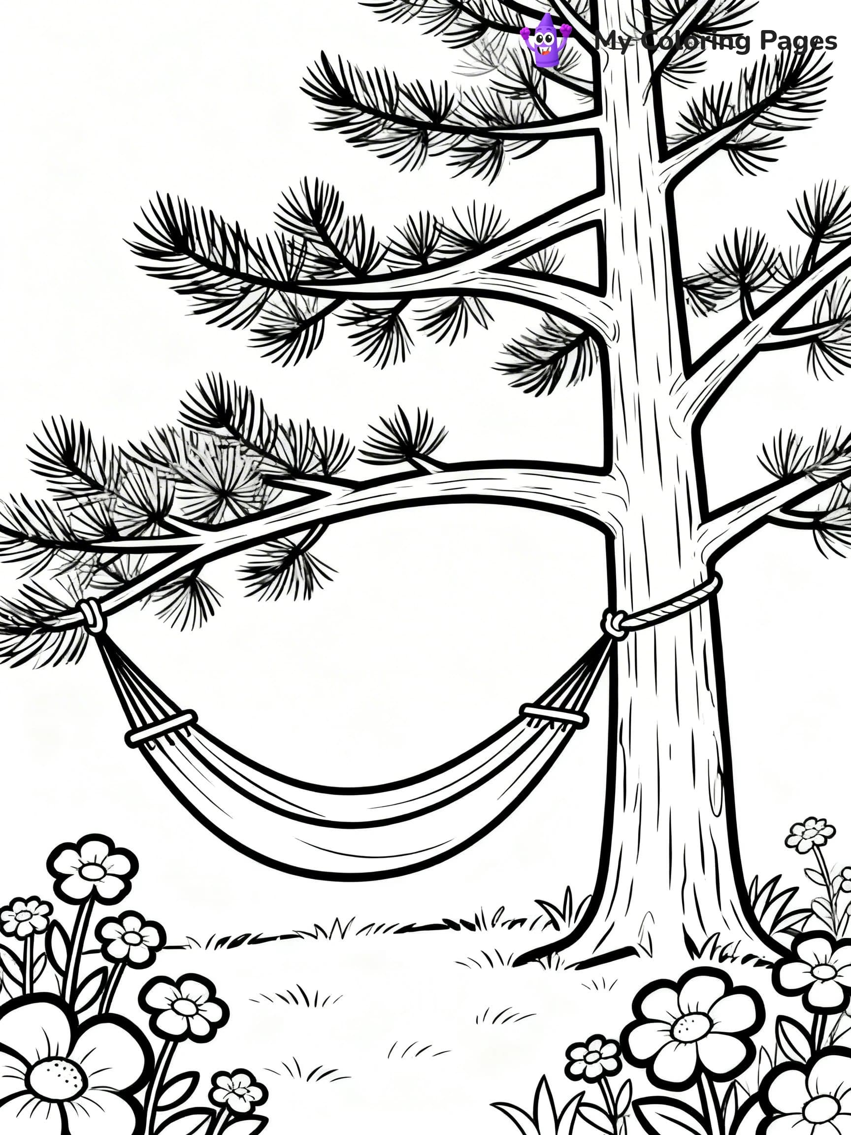 Pine Tree Coloring Pages - 13