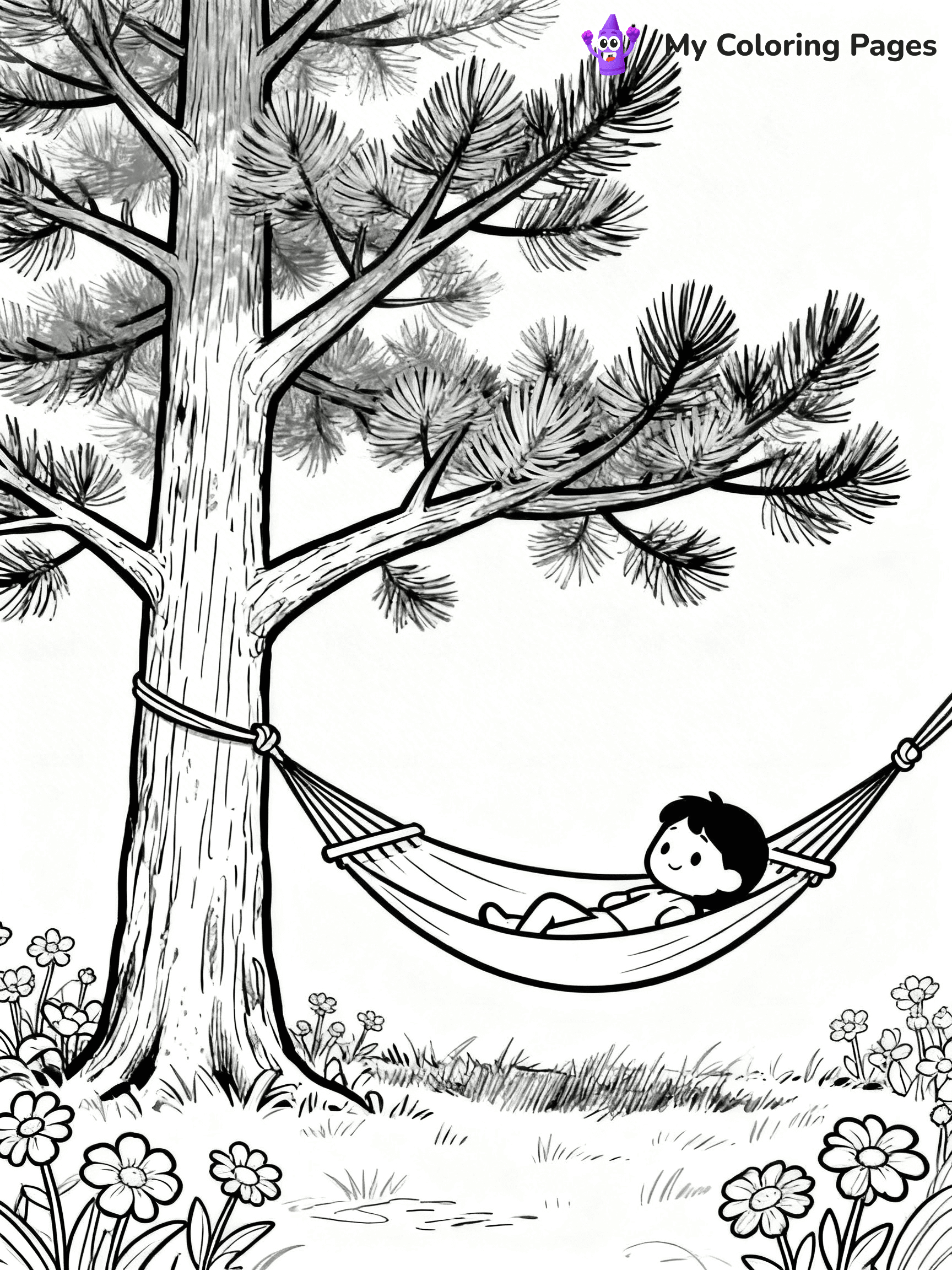 Pine Tree Coloring Pages - 12