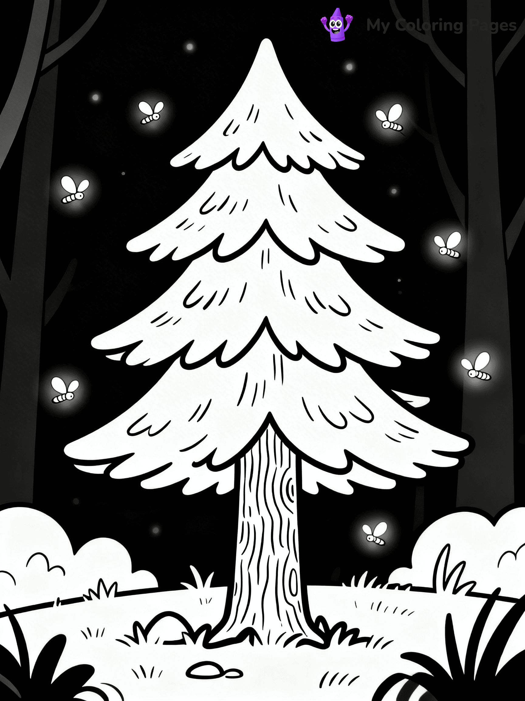 Pine Tree Coloring Pages - 11