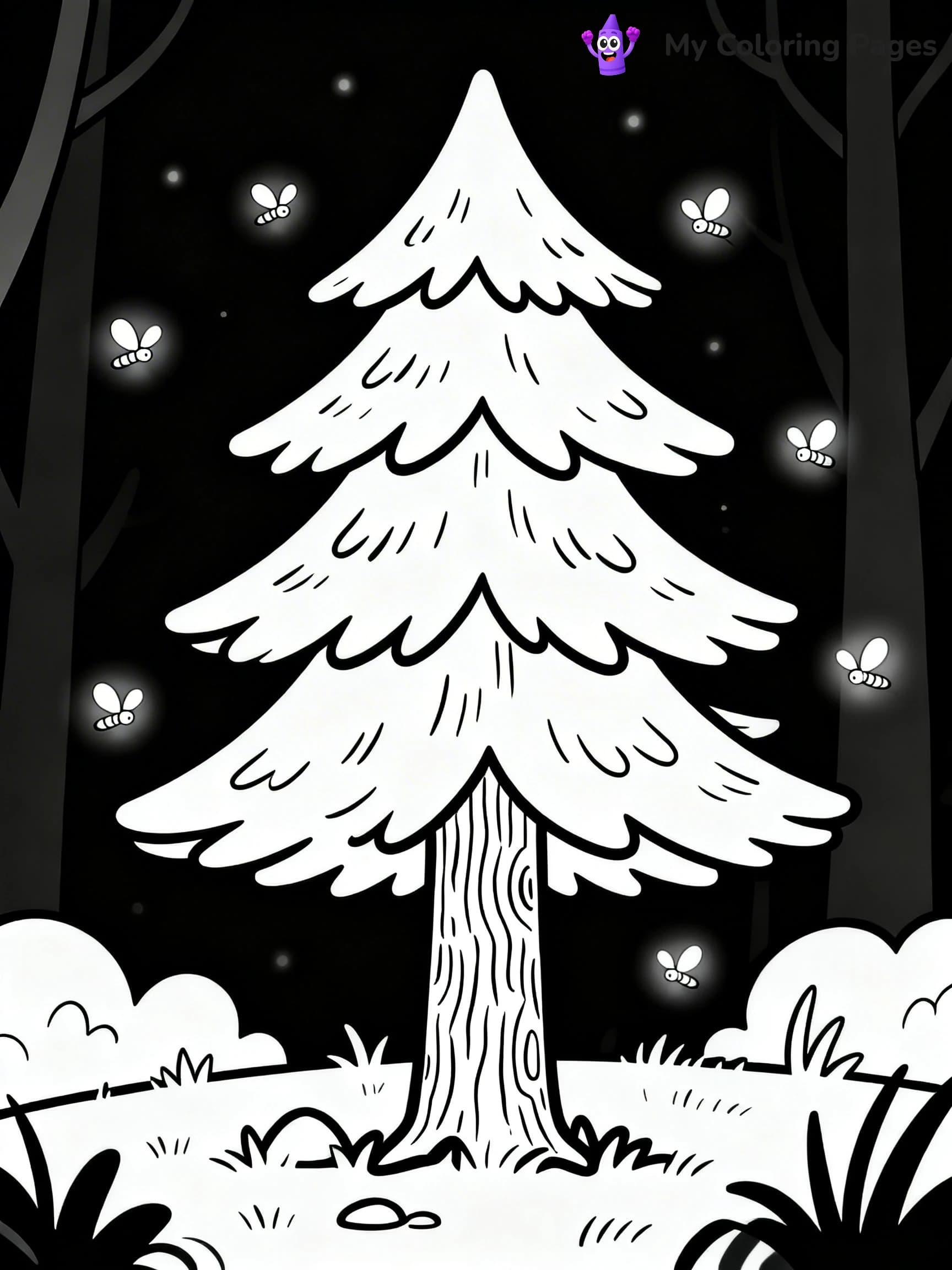 Pine Tree Coloring Pages - 11