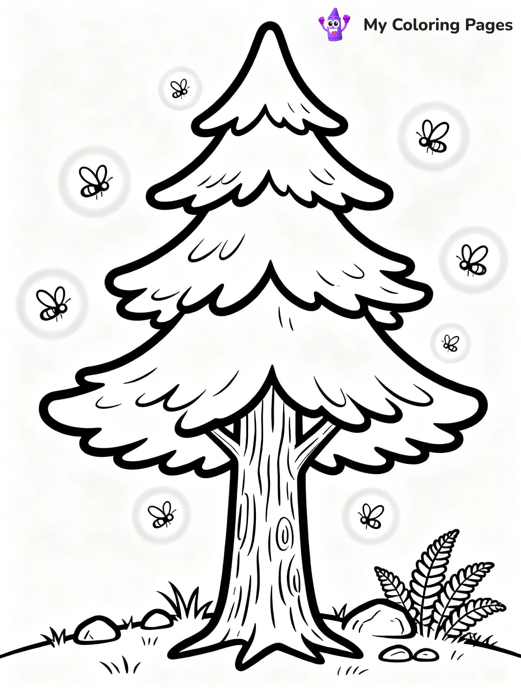 Pine Tree Coloring Pages - 8