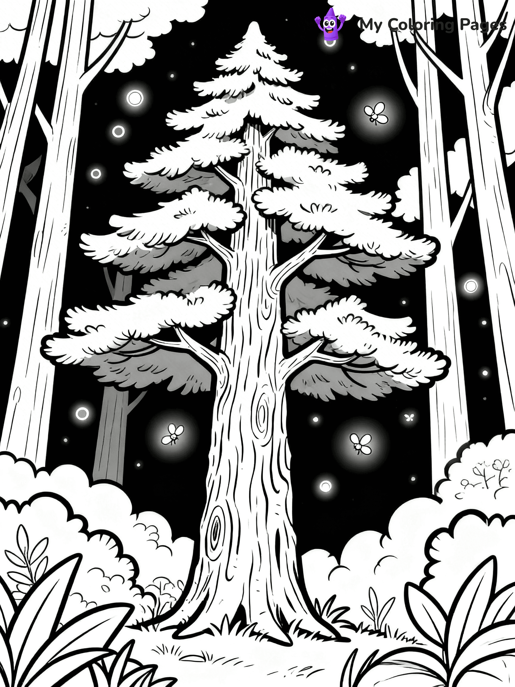 Pine Tree Coloring Pages - 5