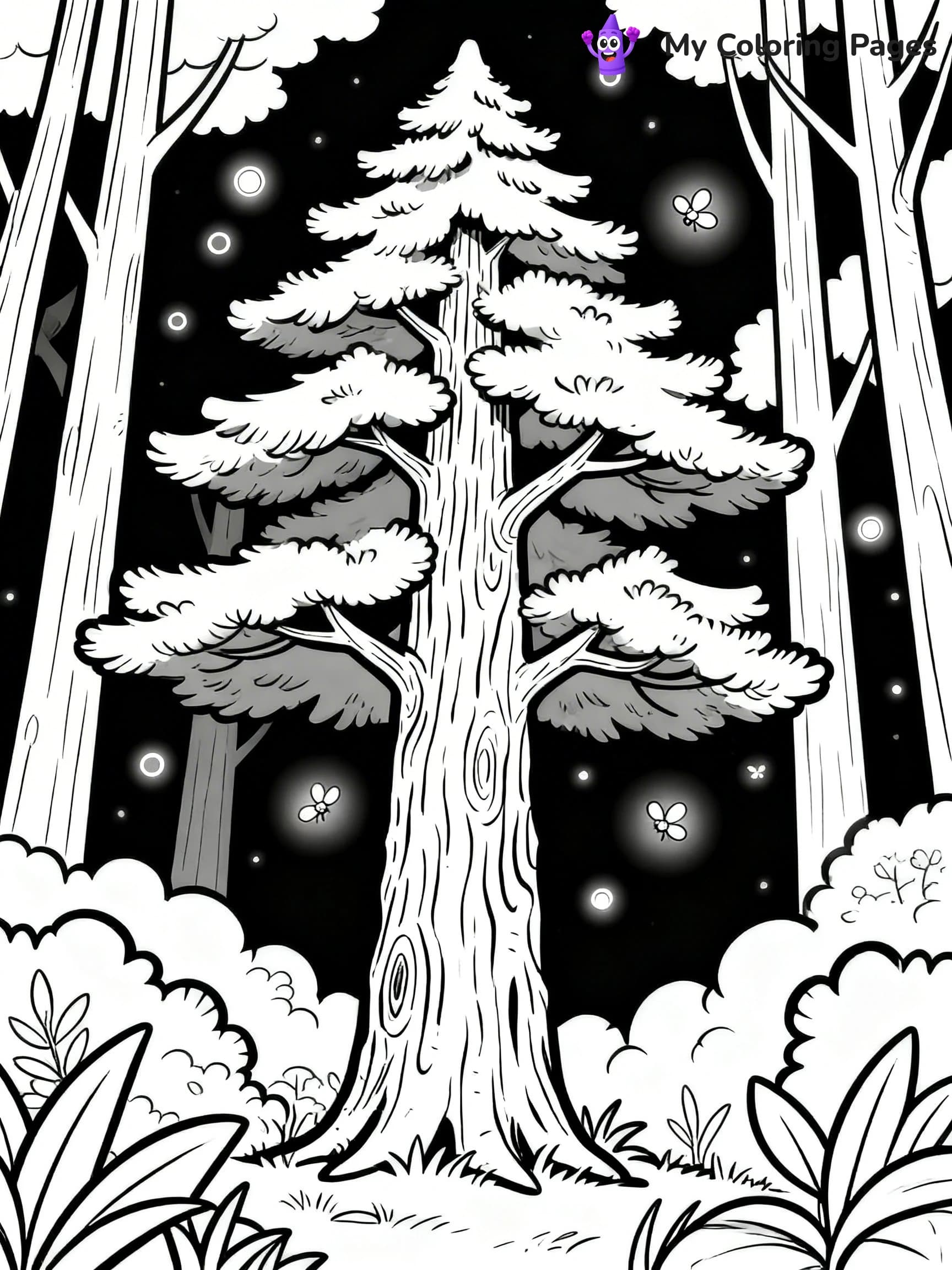 Pine Tree Coloring Pages - 5
