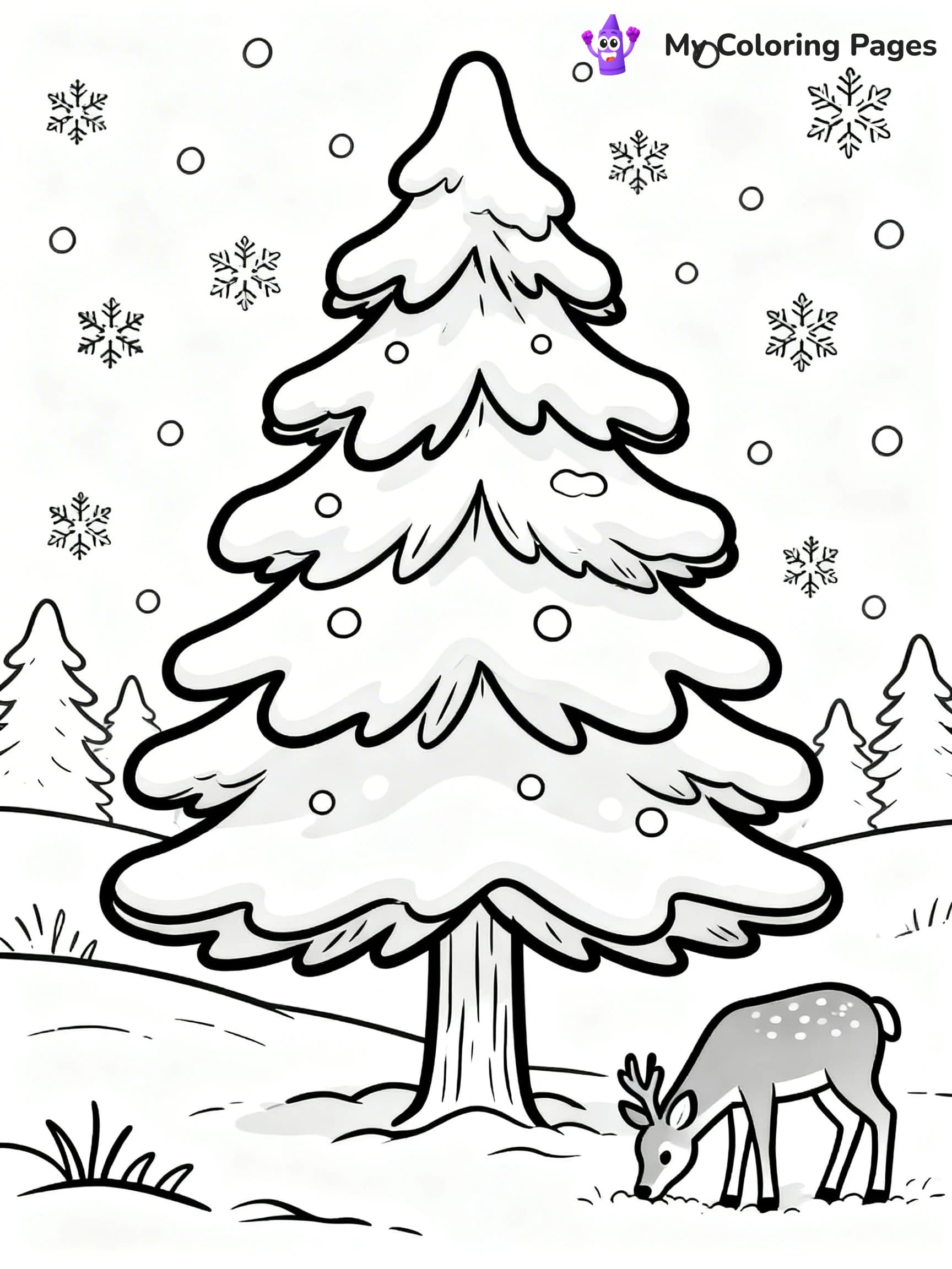 Pine Tree Coloring Pages - 4