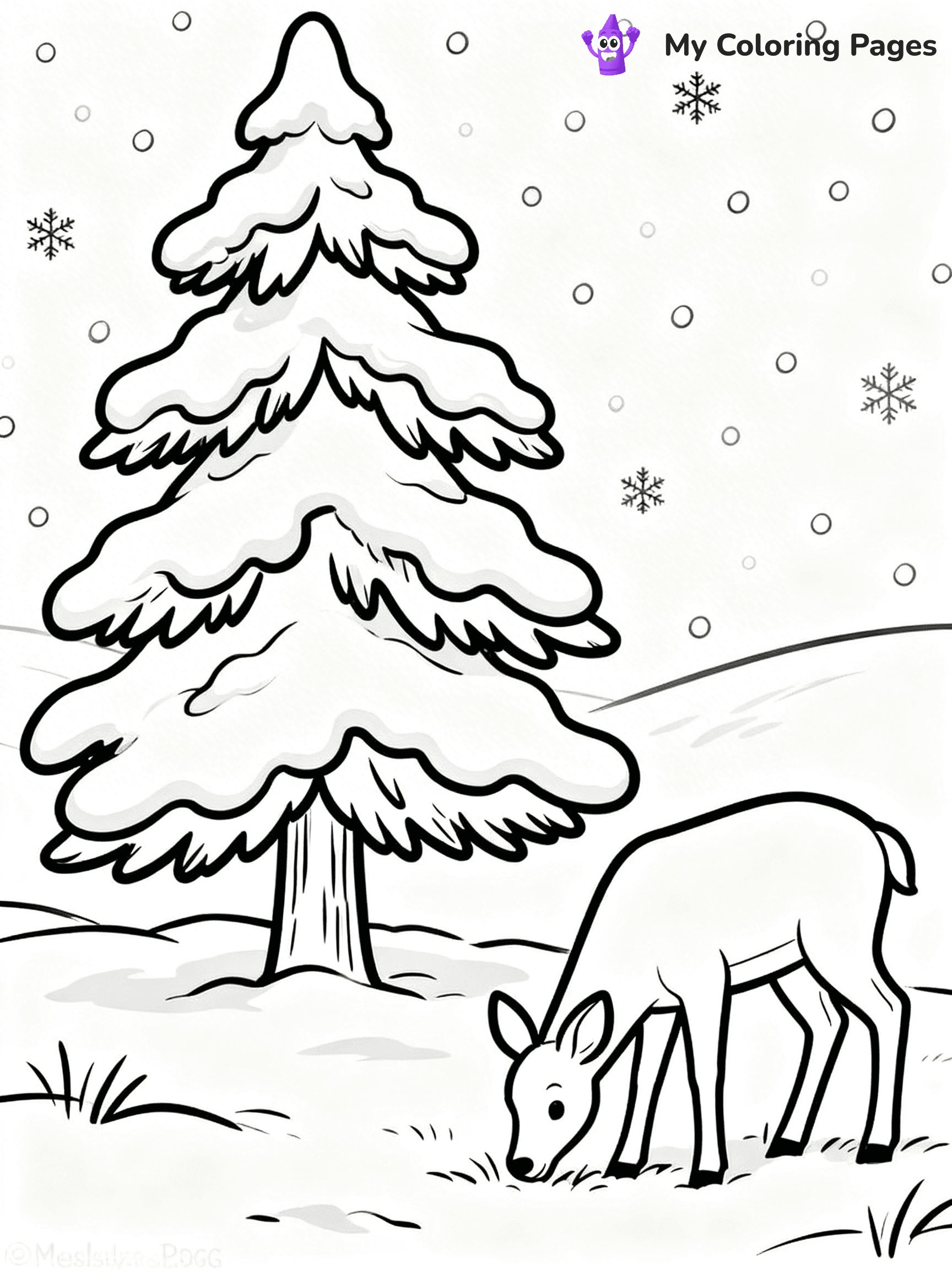Pine Tree Coloring Pages - 2