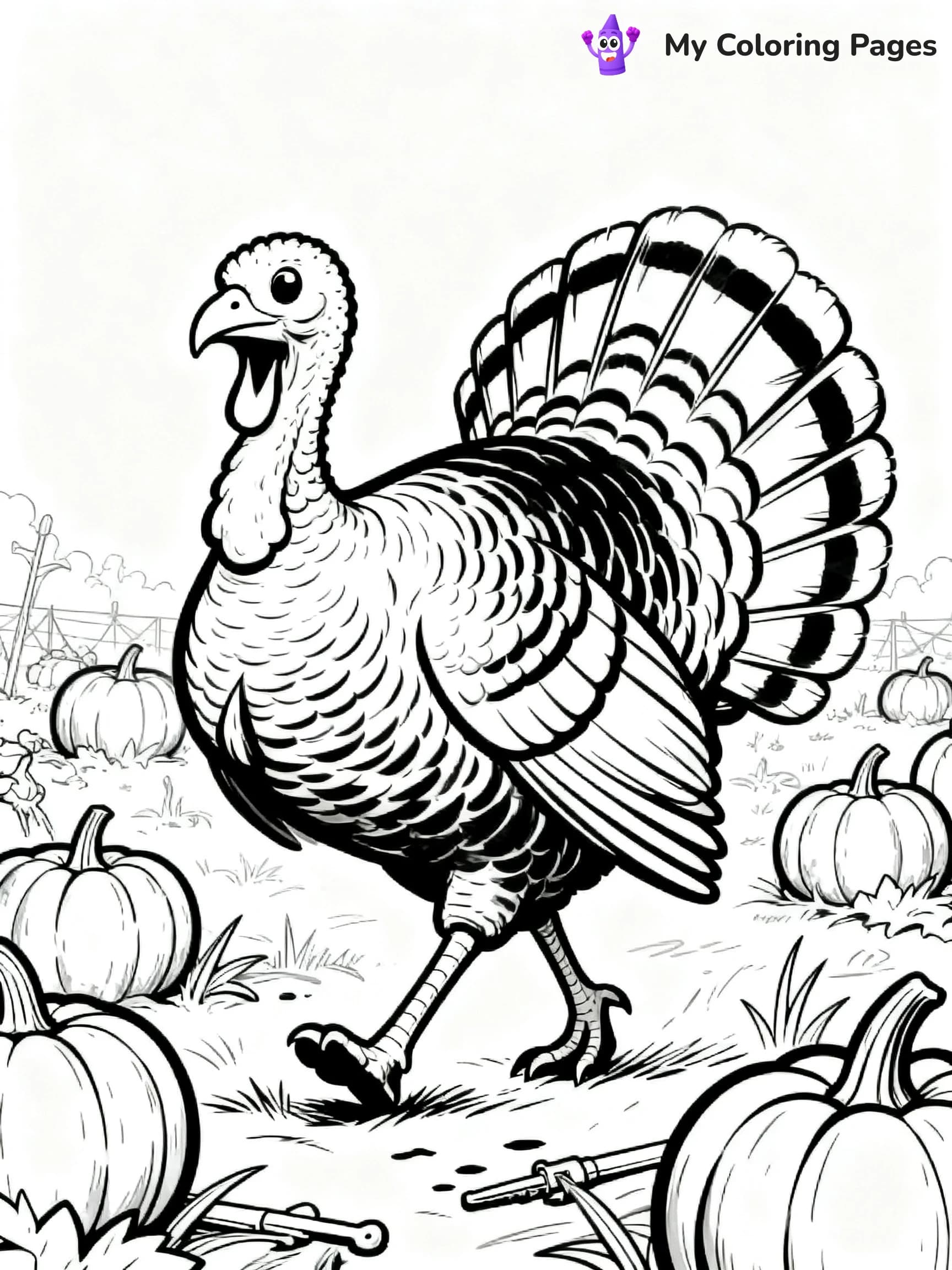 Turkey Coloring Pages Pdf - 9