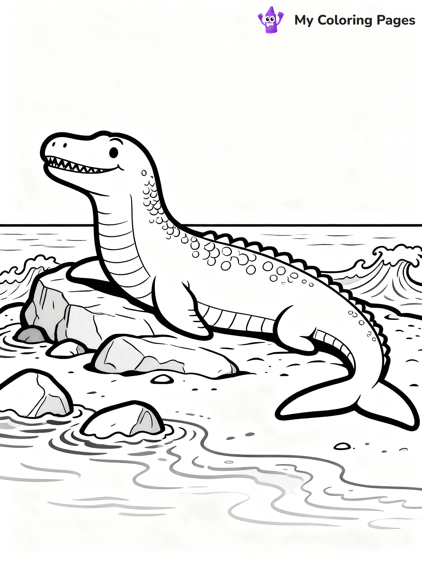 Mosasaurus Coloring Pages - 22