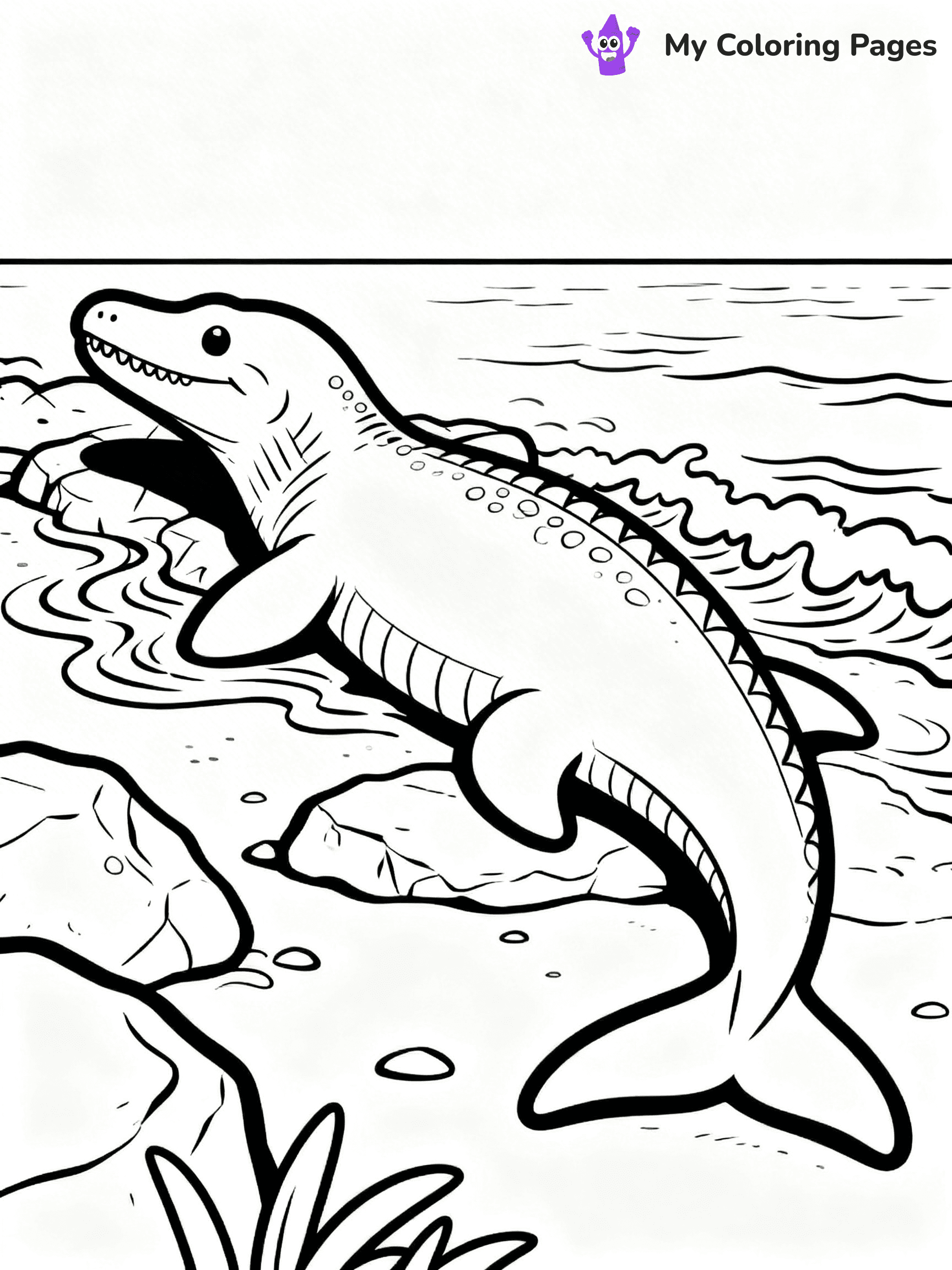 Mosasaurus Coloring Pages - 20