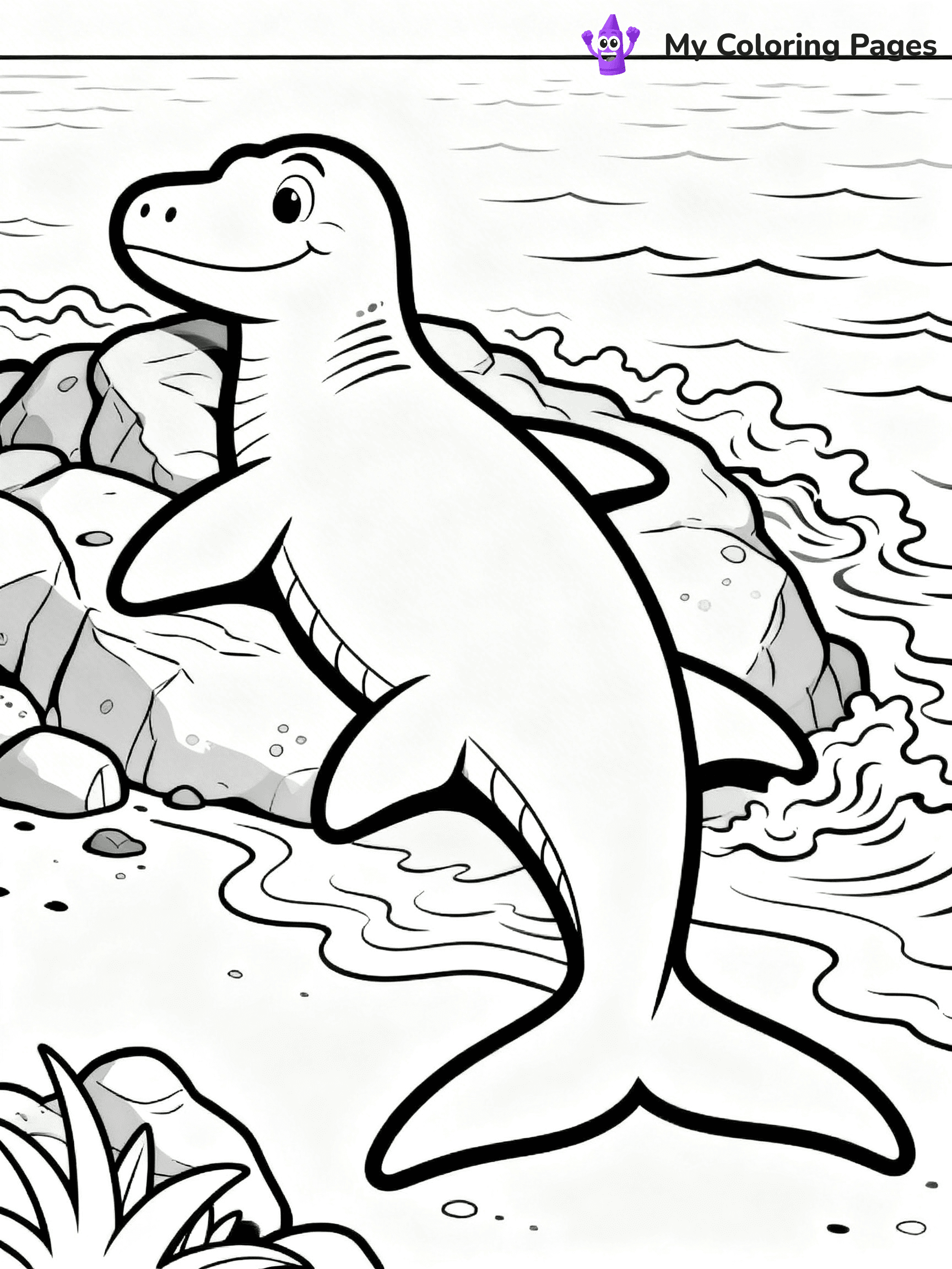 Mosasaurus Coloring Pages - 19