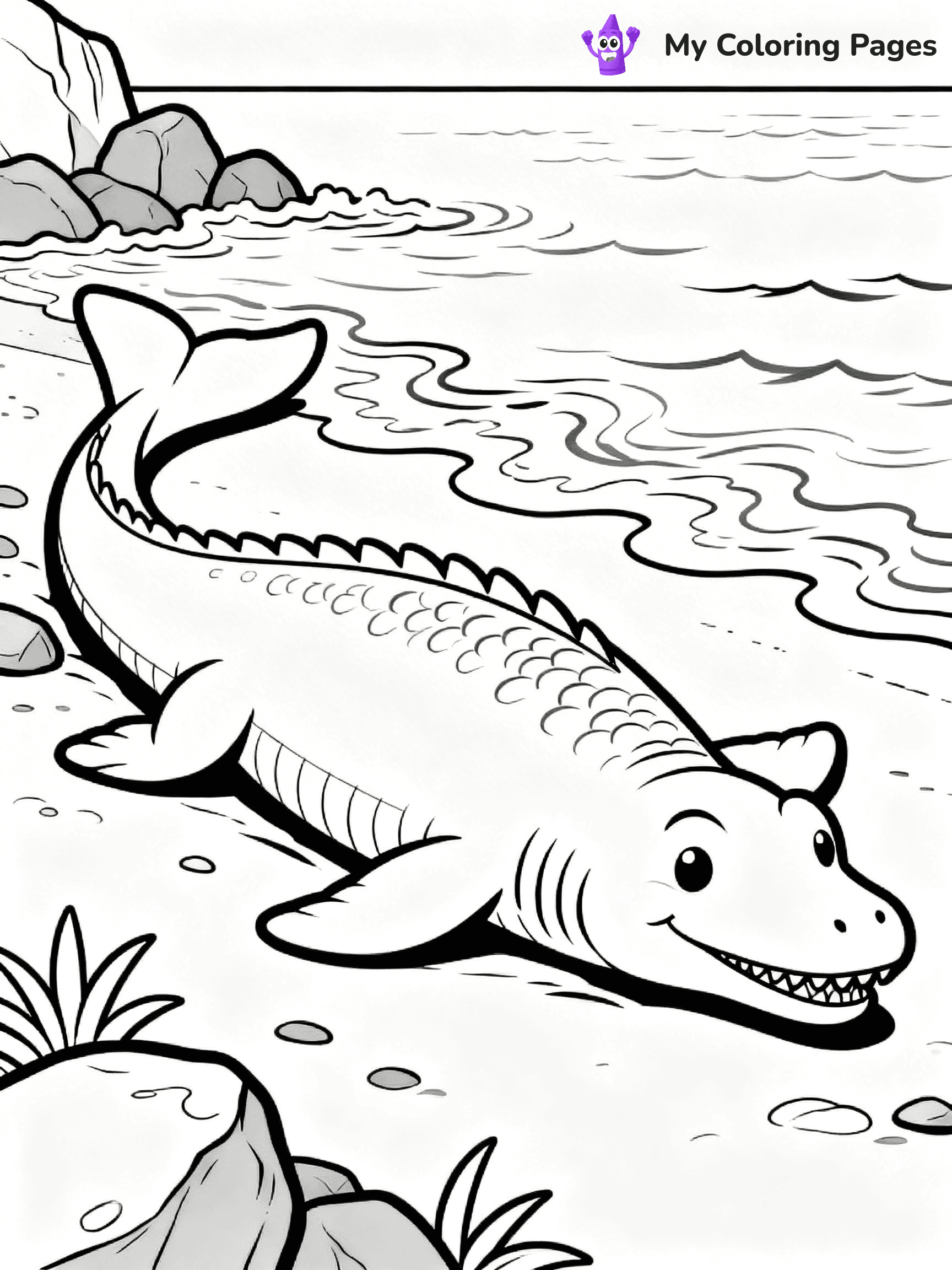 Mosasaurus Coloring Pages - 18