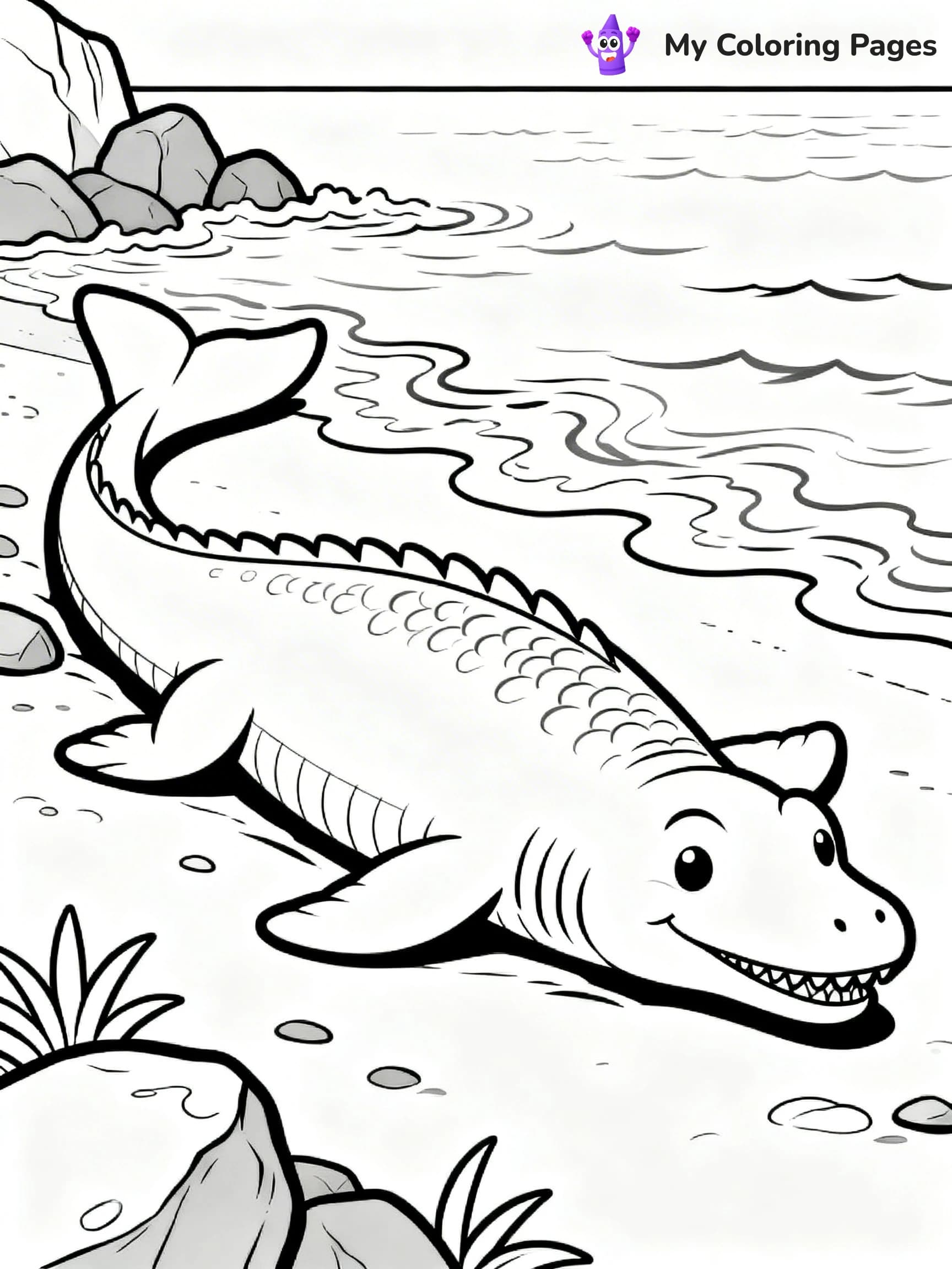 Mosasaurus Coloring Pages - 18