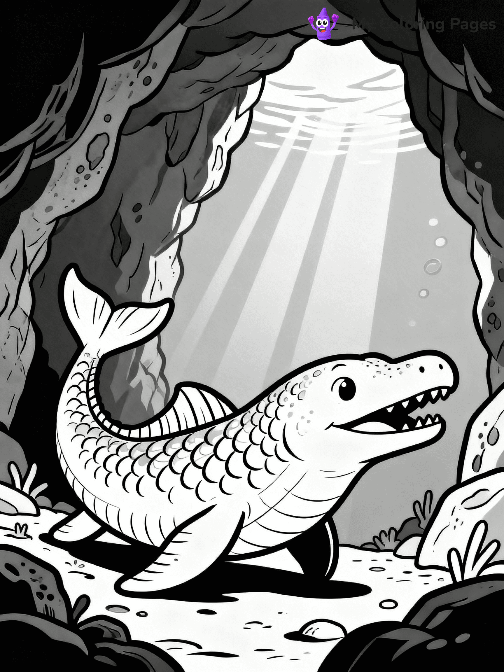 Mosasaurus Coloring Pages - 17