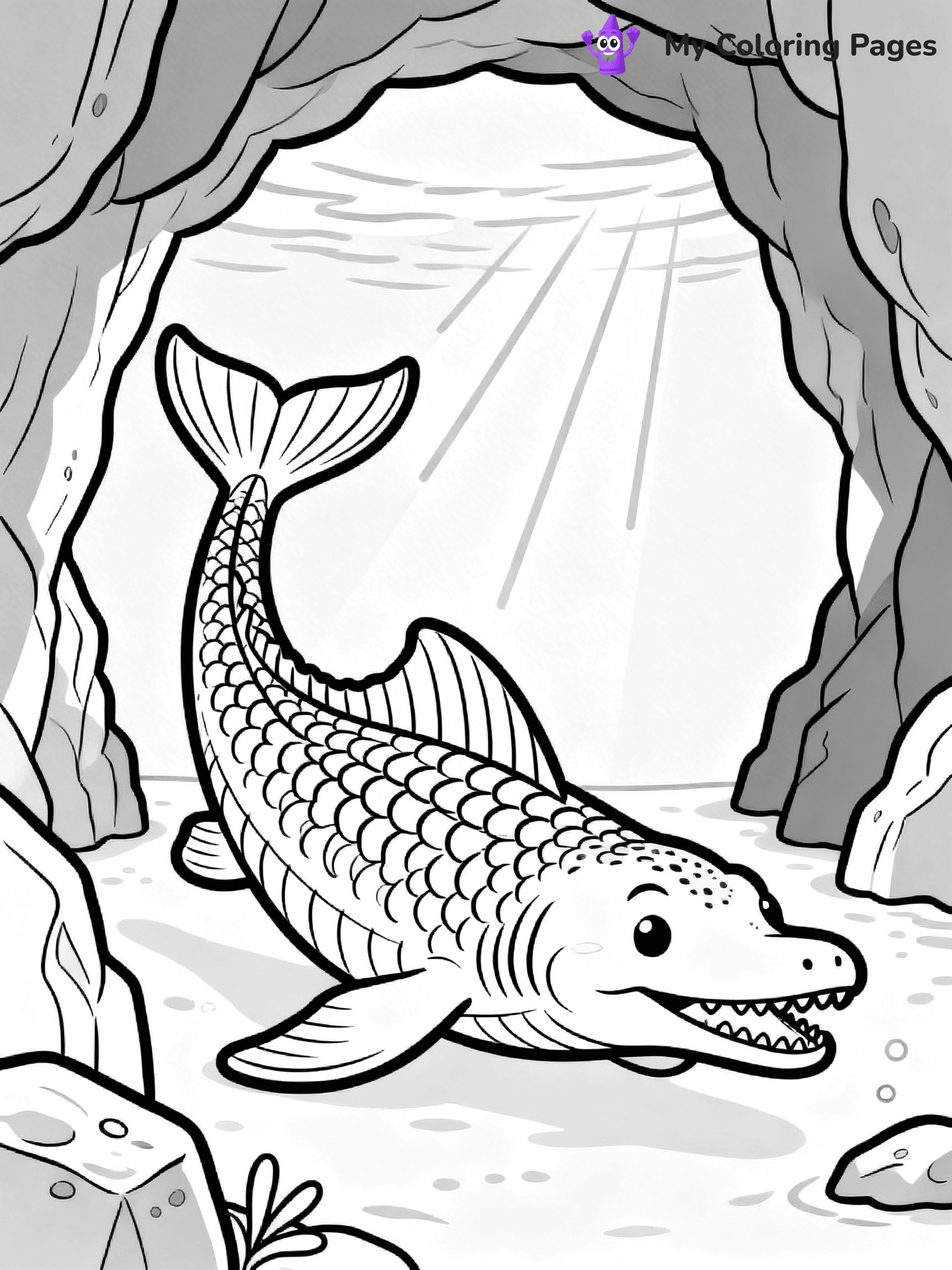 Mosasaurus Coloring Pages - 14