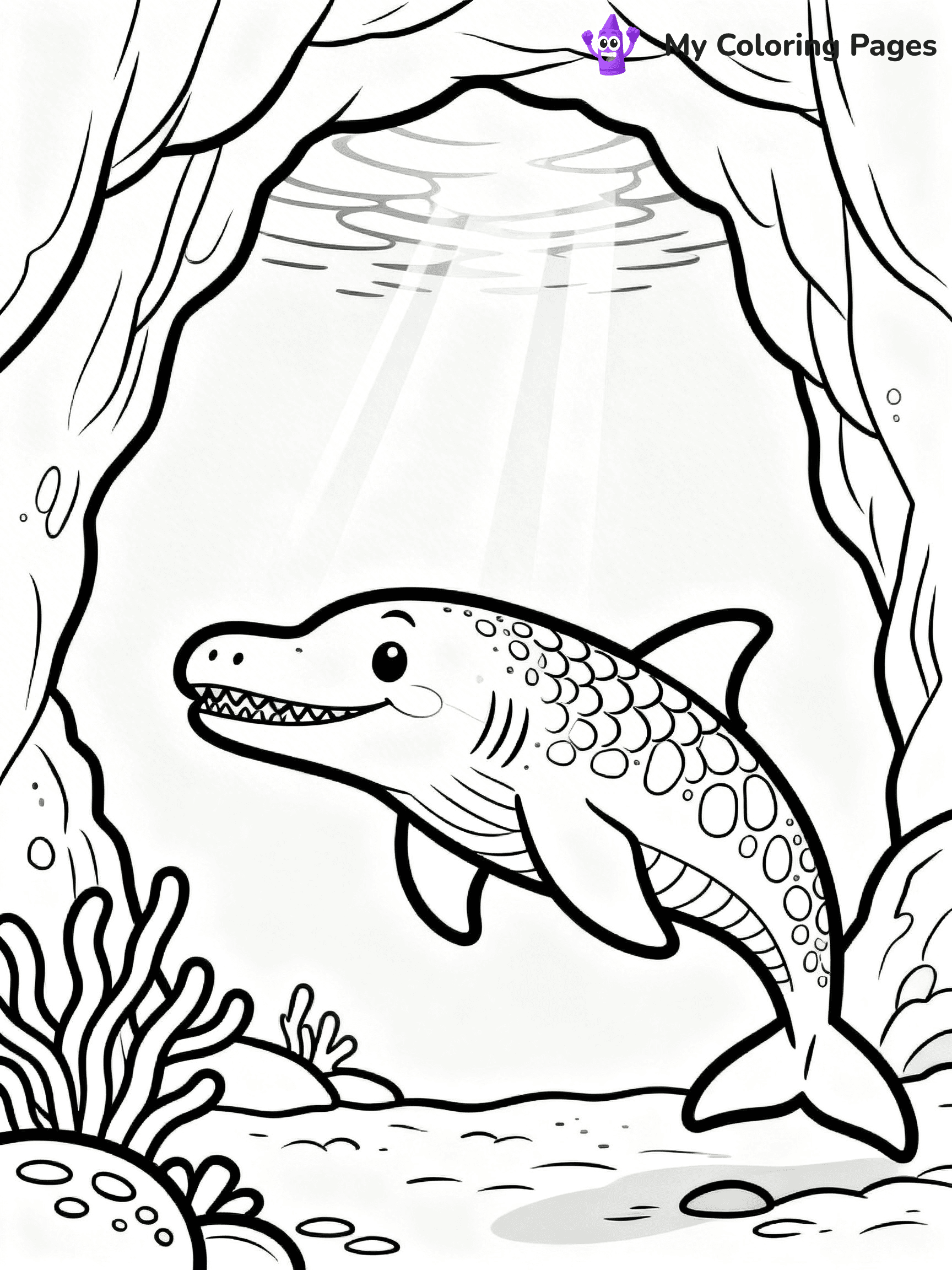 Mosasaurus Coloring Pages - 13