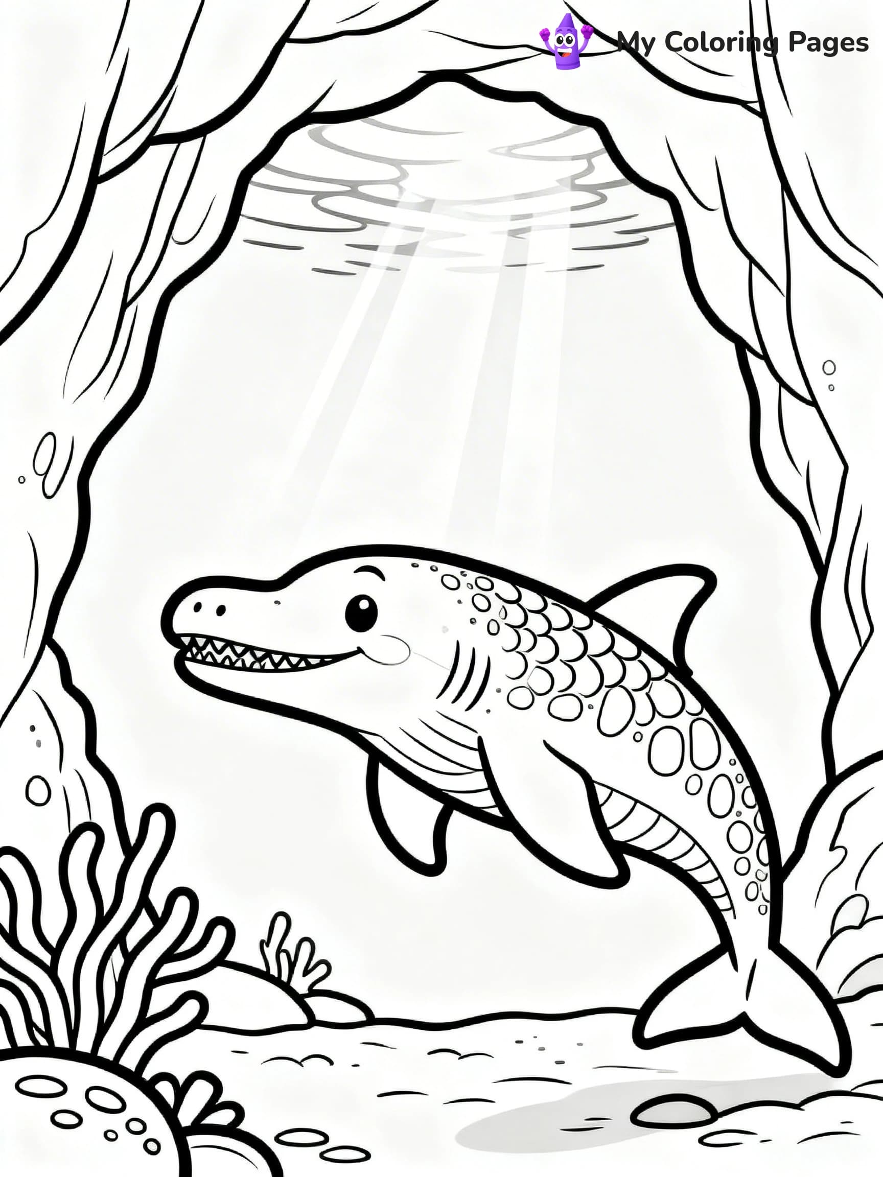 Mosasaurus Coloring Pages - 13