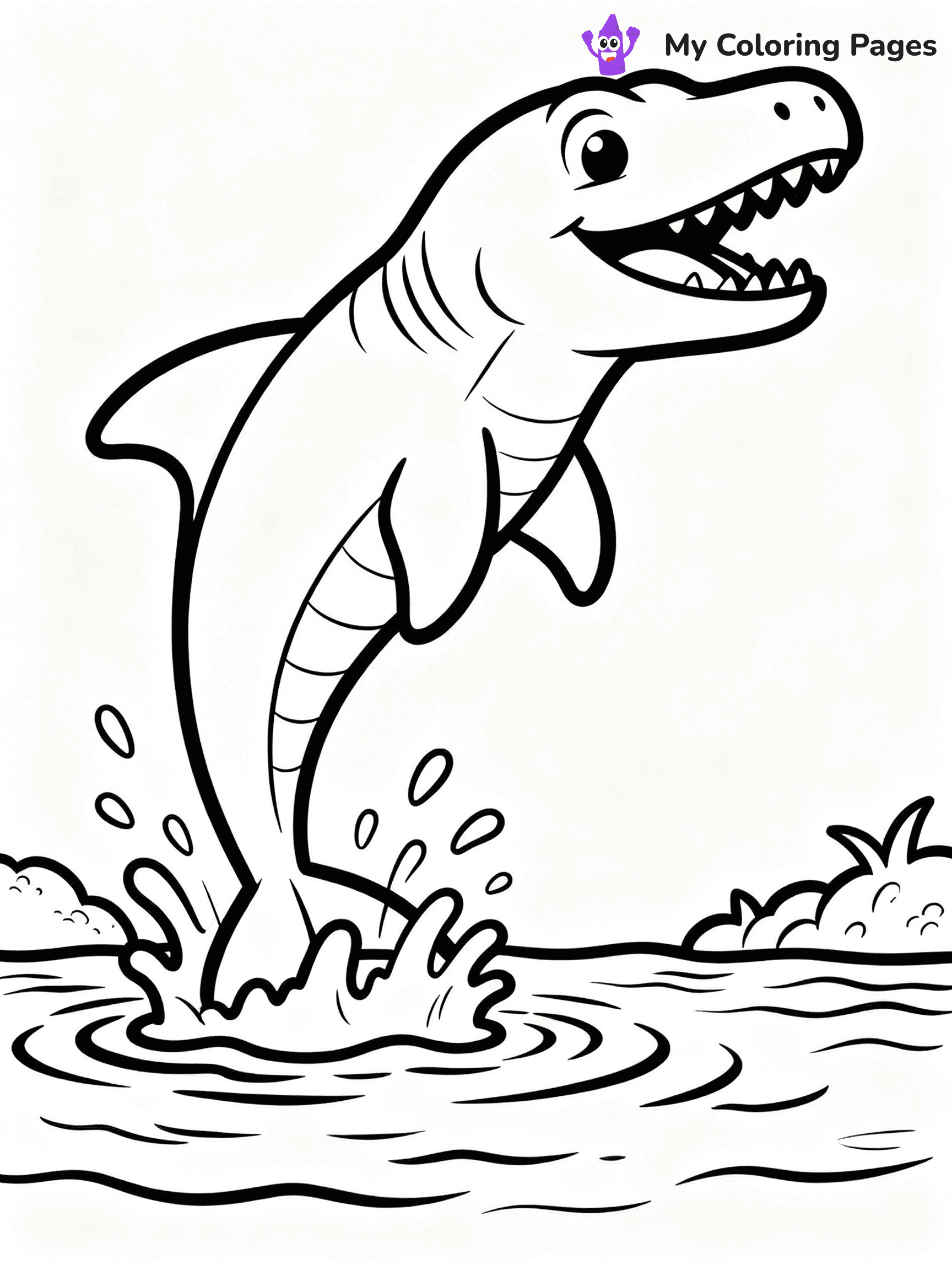 Mosasaurus Coloring Pages - 10
