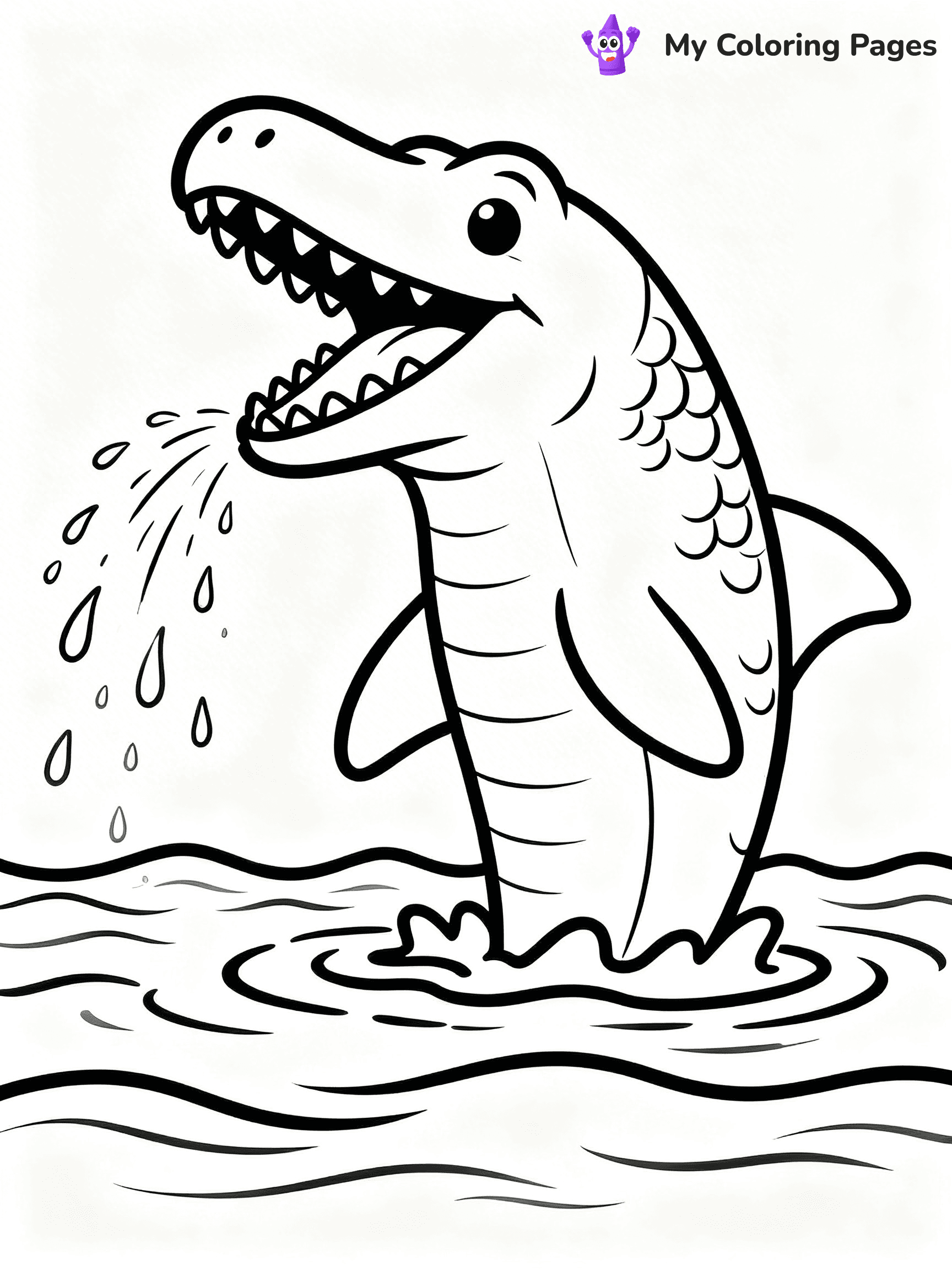 Mosasaurus Coloring Pages - 7