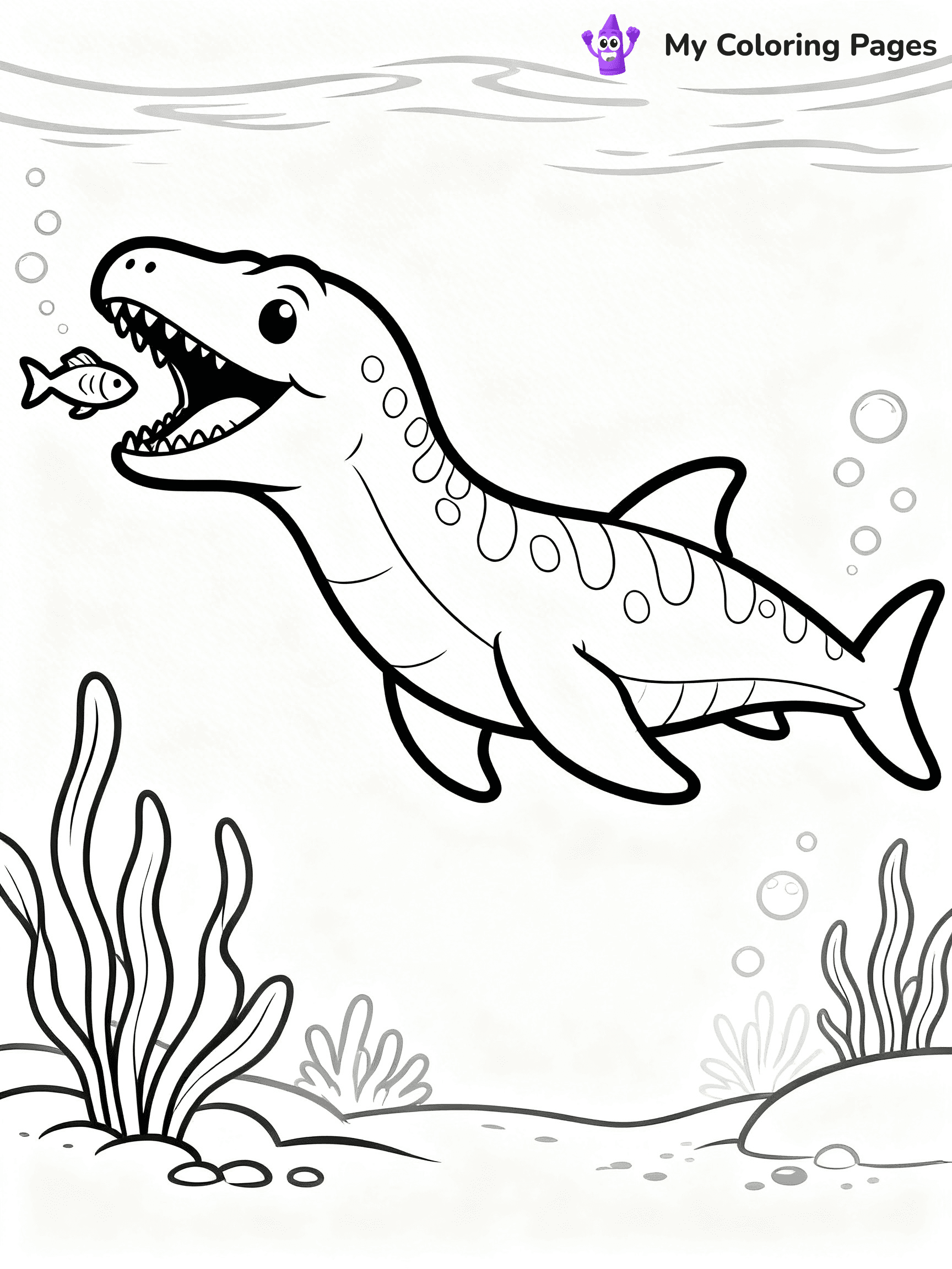 Mosasaurus Coloring Pages - 4
