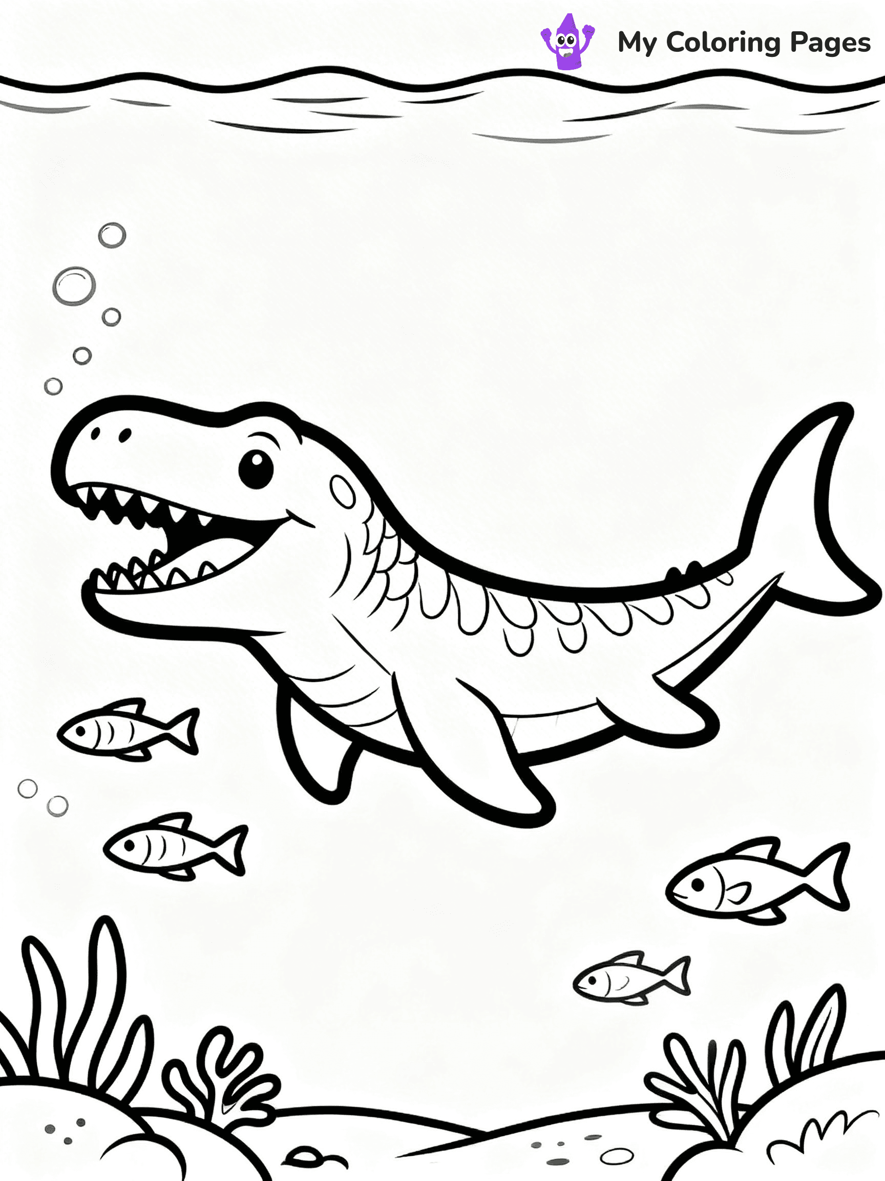 Mosasaurus Coloring Pages - 3
